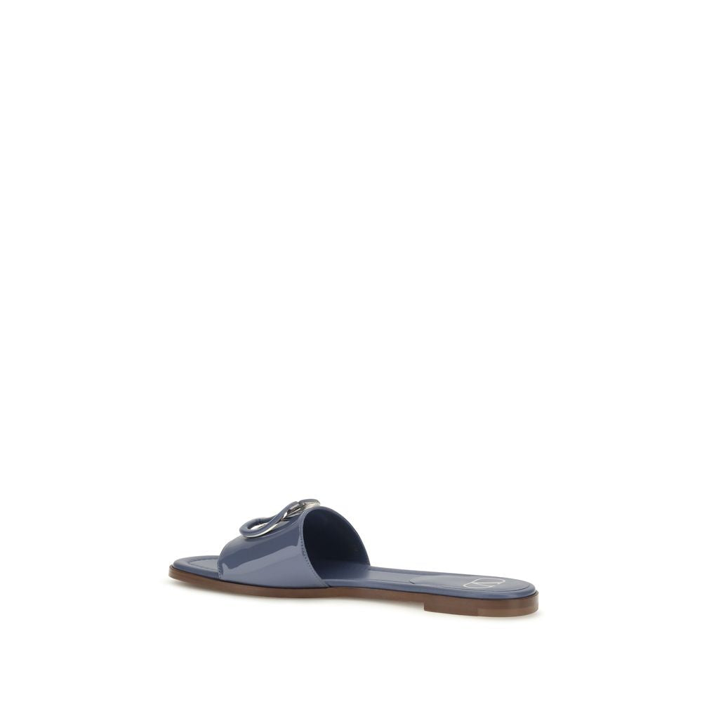 Valentino Garavani Blue 'Slip-On' Mini Sandals blau