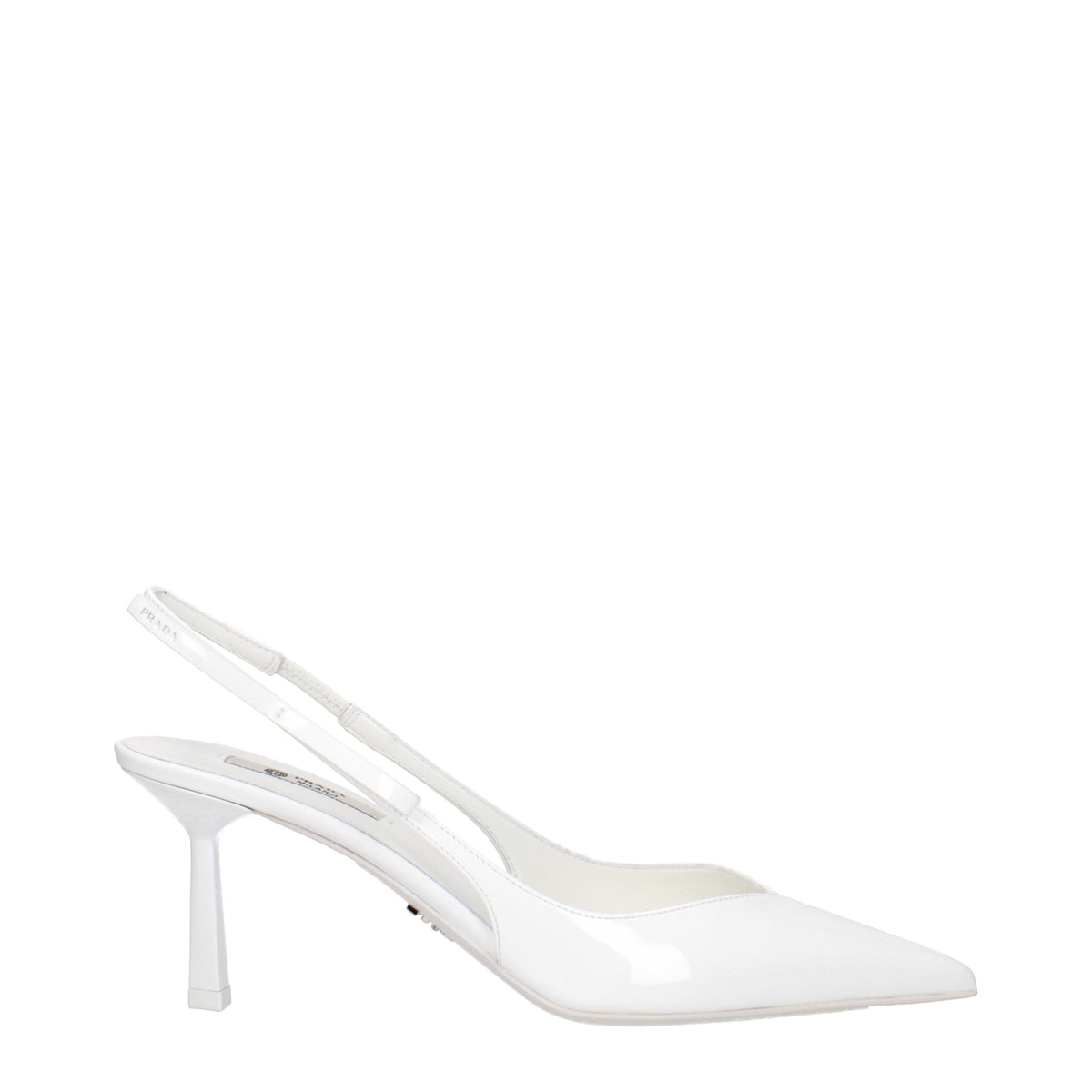 Prada White Leather High Heel Pumps weiss