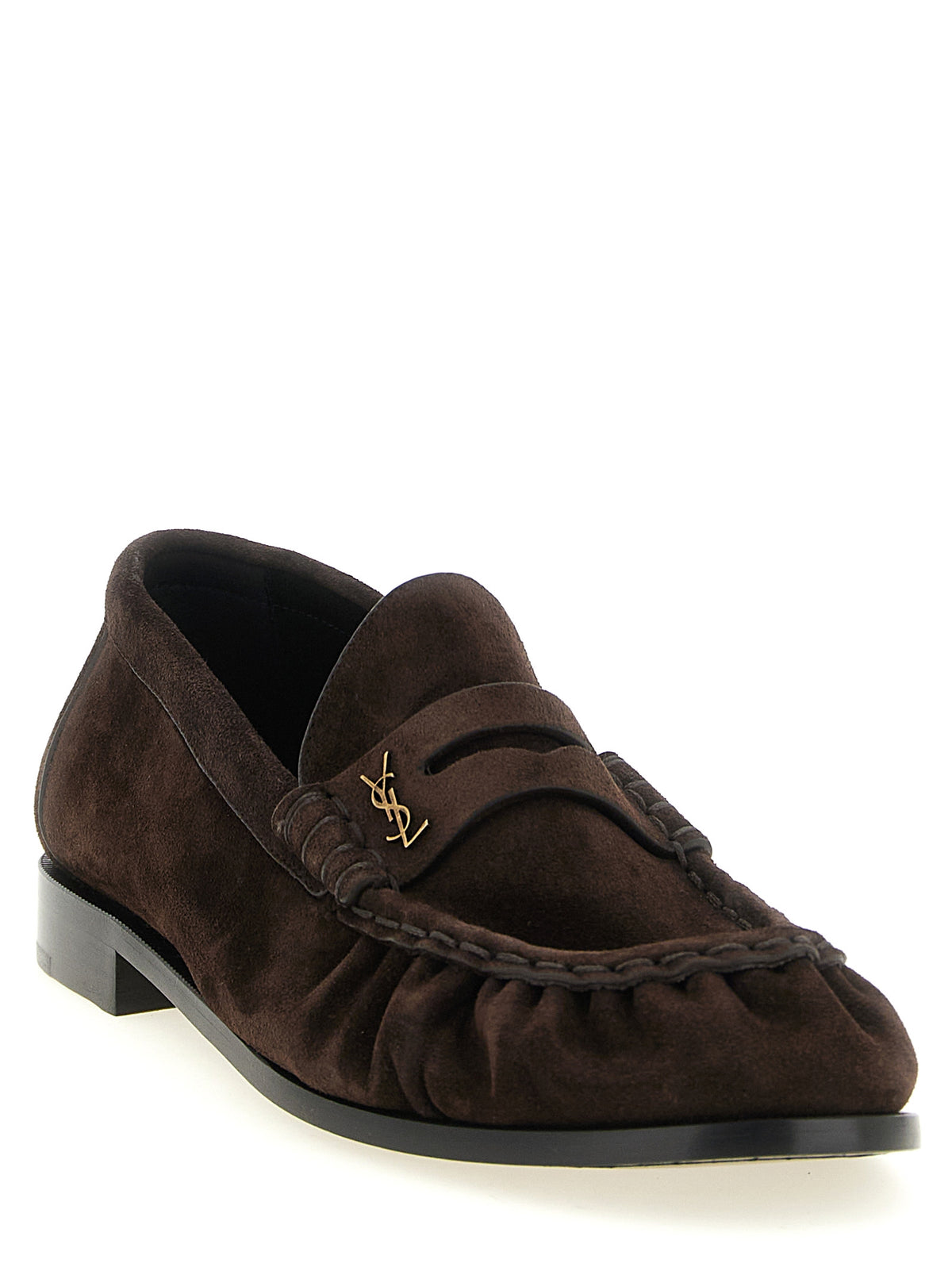 Saint Laurent Brown 'Le Loafer' Mini Loafers braun
