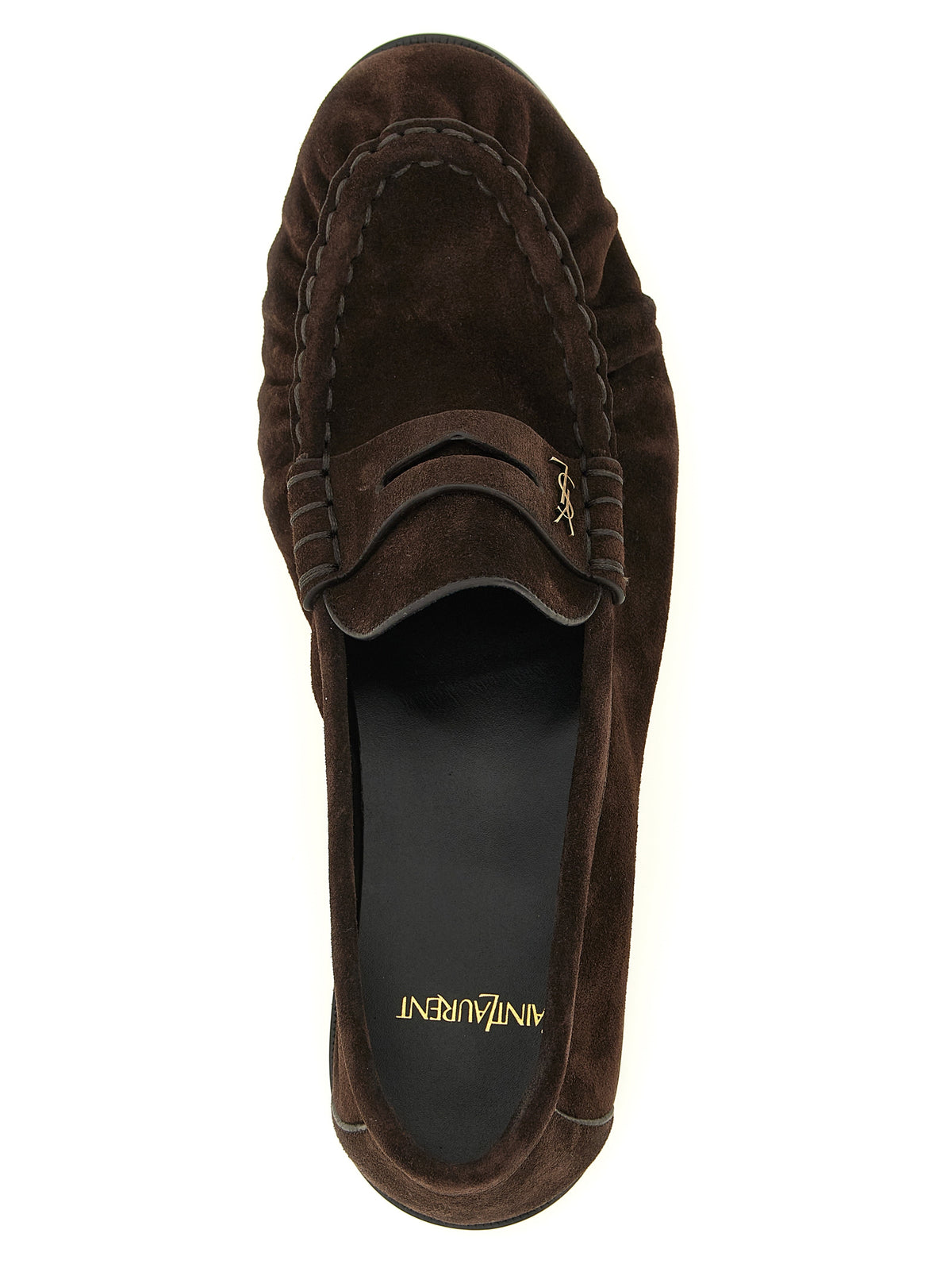 Saint Laurent Brown 'Le Loafer' Mini Loafers braun