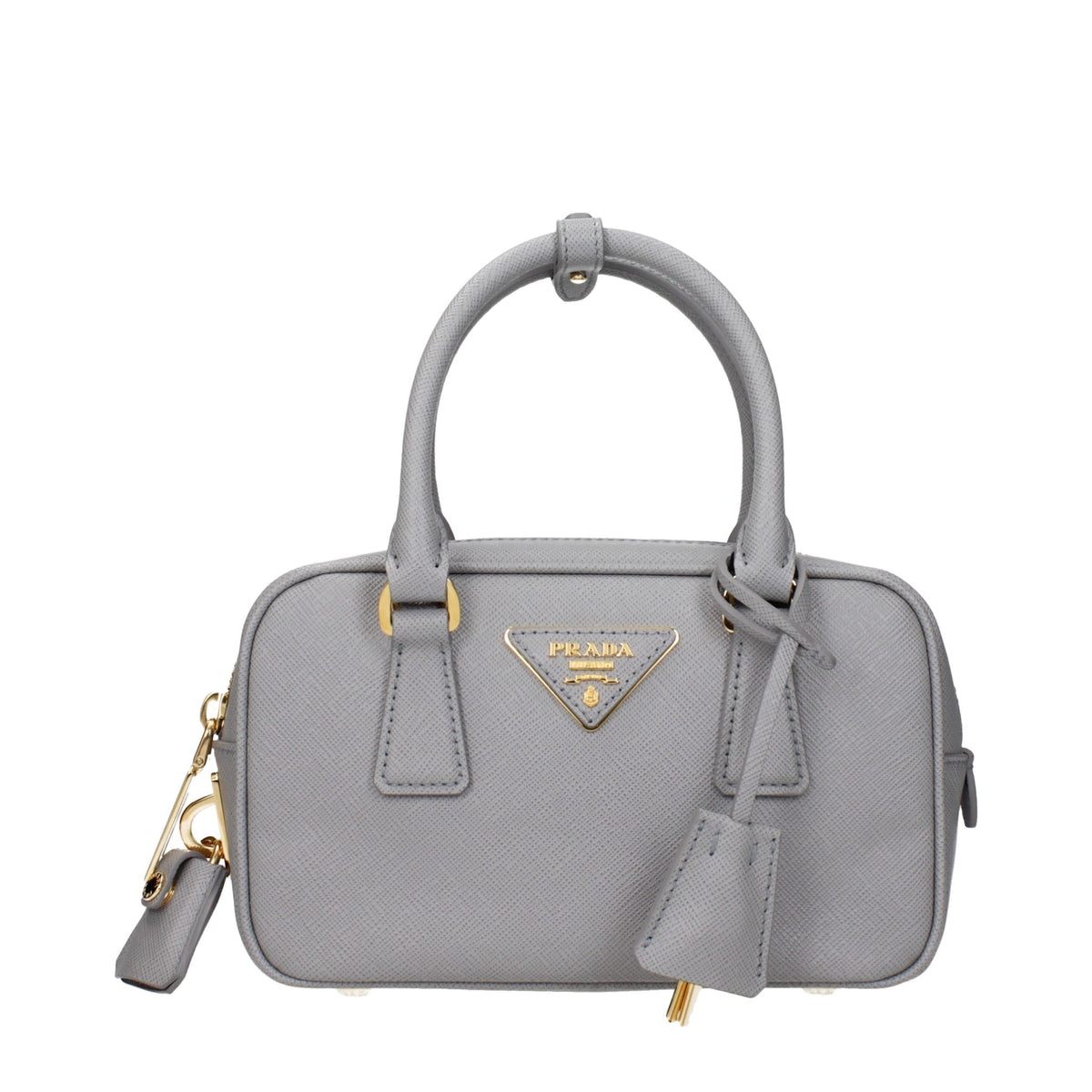 Prada Gray Leather Handbag grau