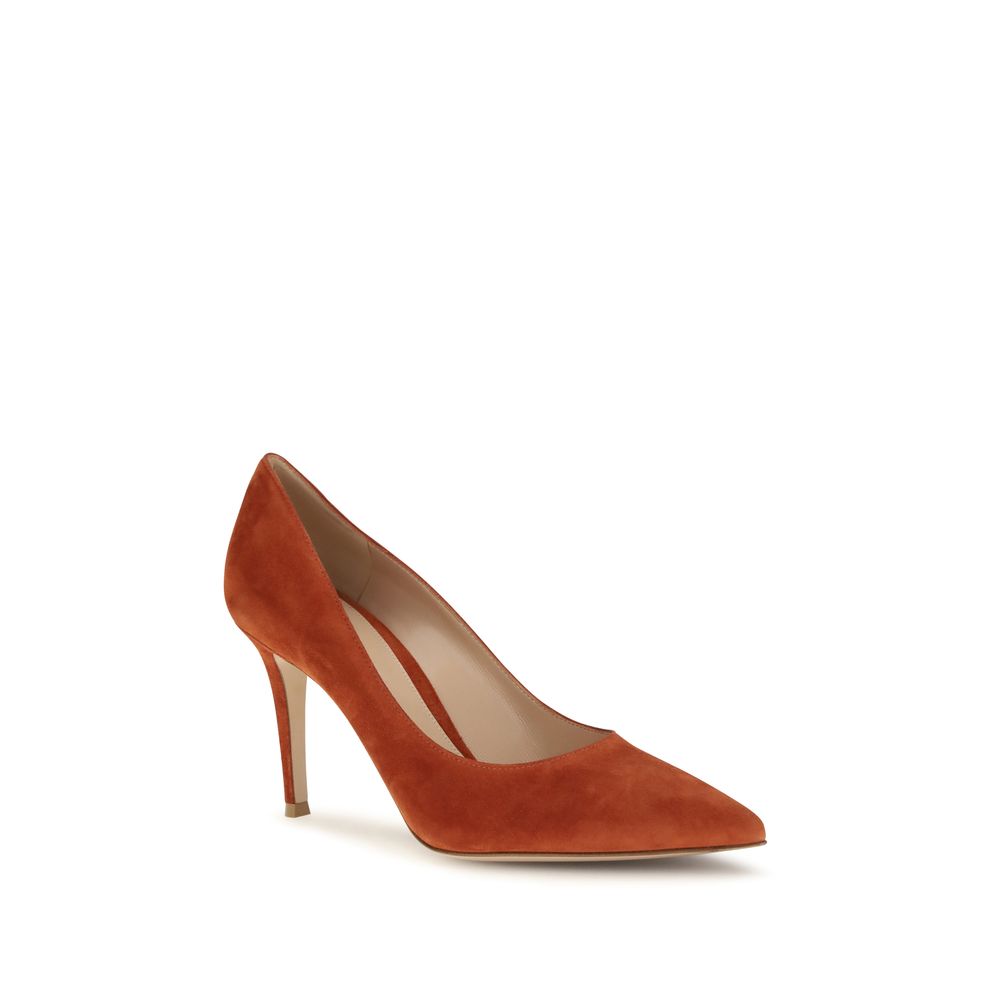 Gianvito Rossi Red Suede Pumps rot