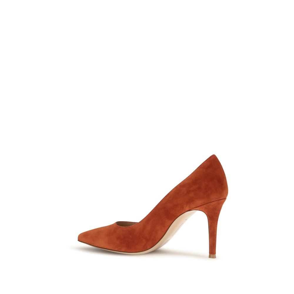 Gianvito Rossi Red Suede Pumps rot