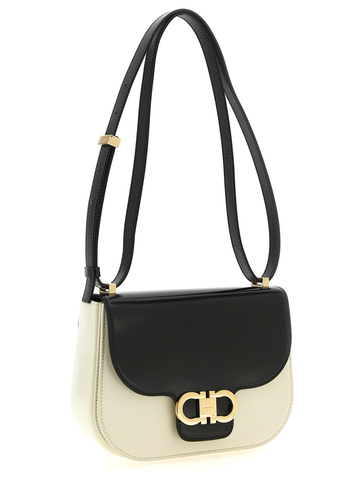 Ferragamo Bicolor 'North-South Double Gancini (Xs)' Mini Crossbody Bag multicolor