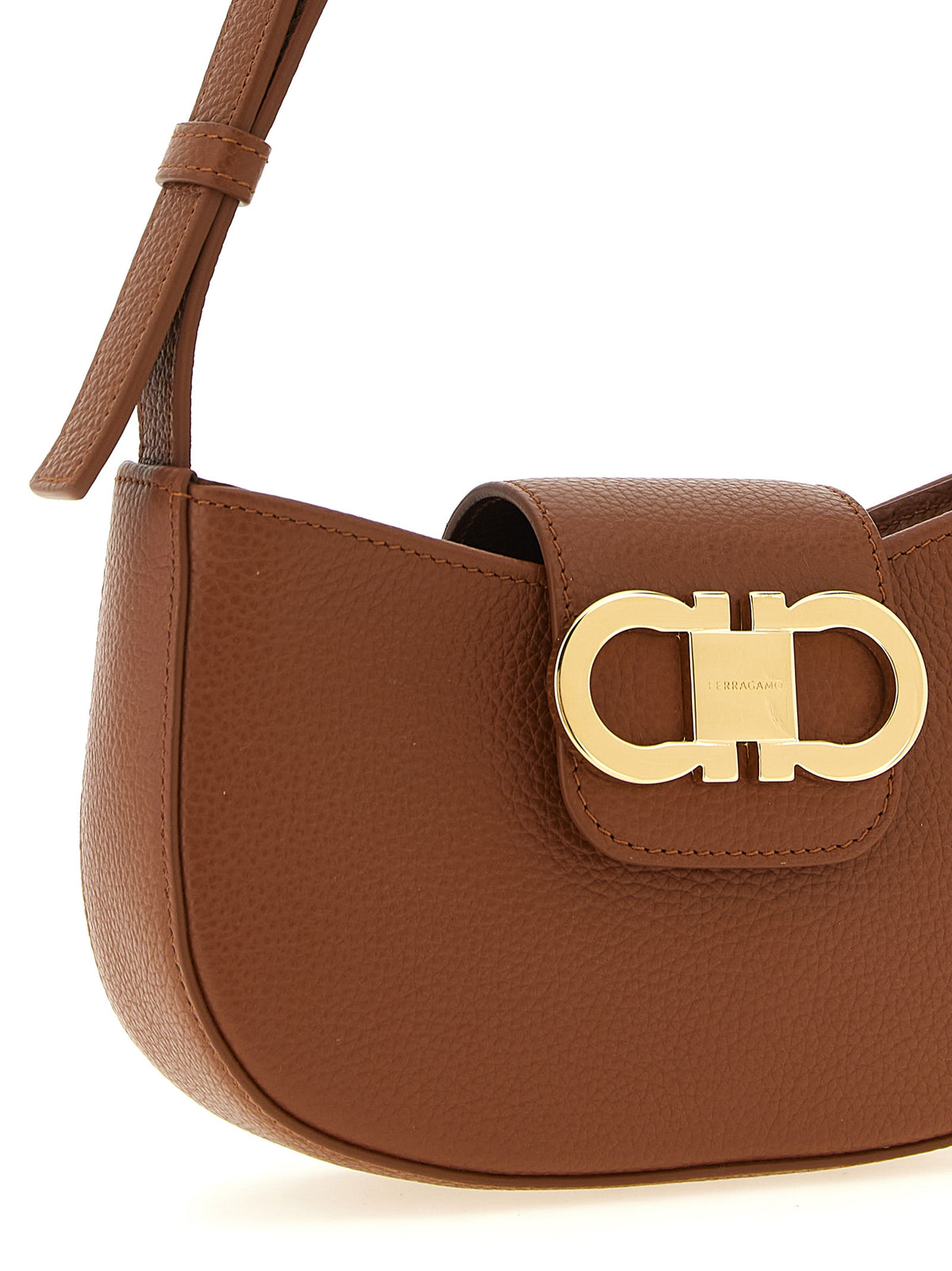 Ferragamo Brown 'Gabry' Mini Shoulder Bag braun