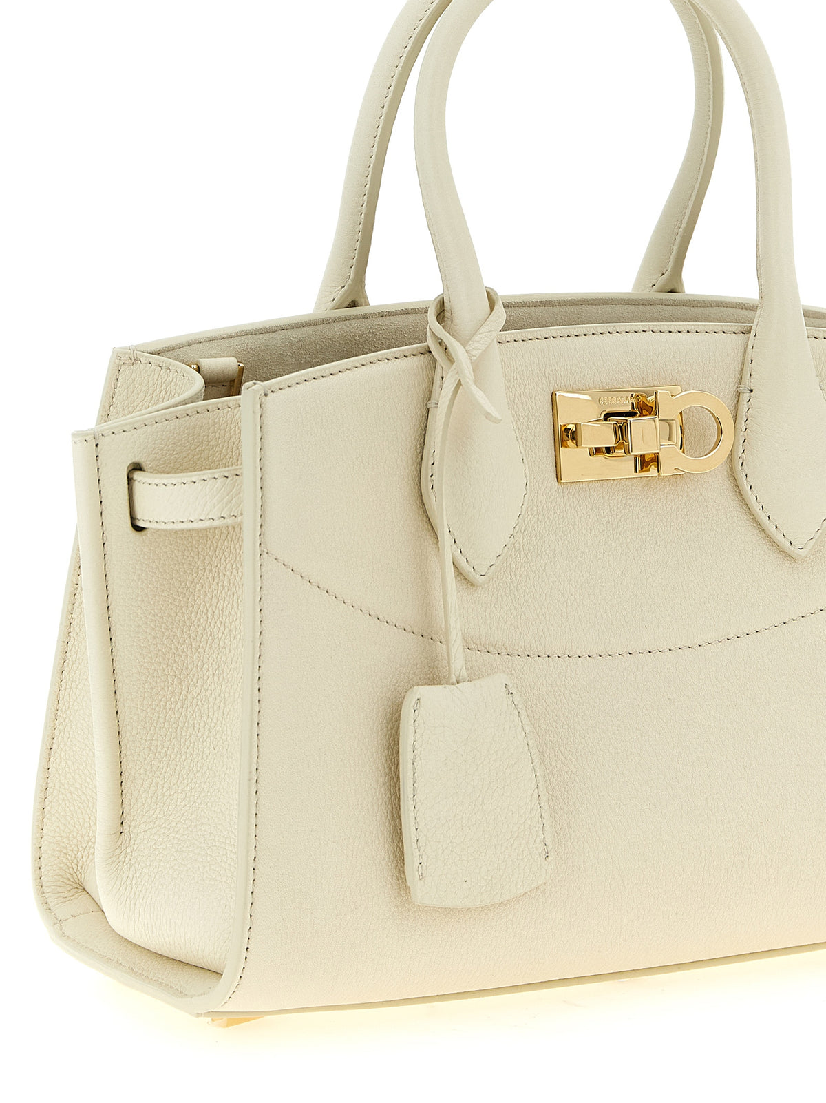 Ferragamo White 'New Studio Soft (M)' Handbag weiss