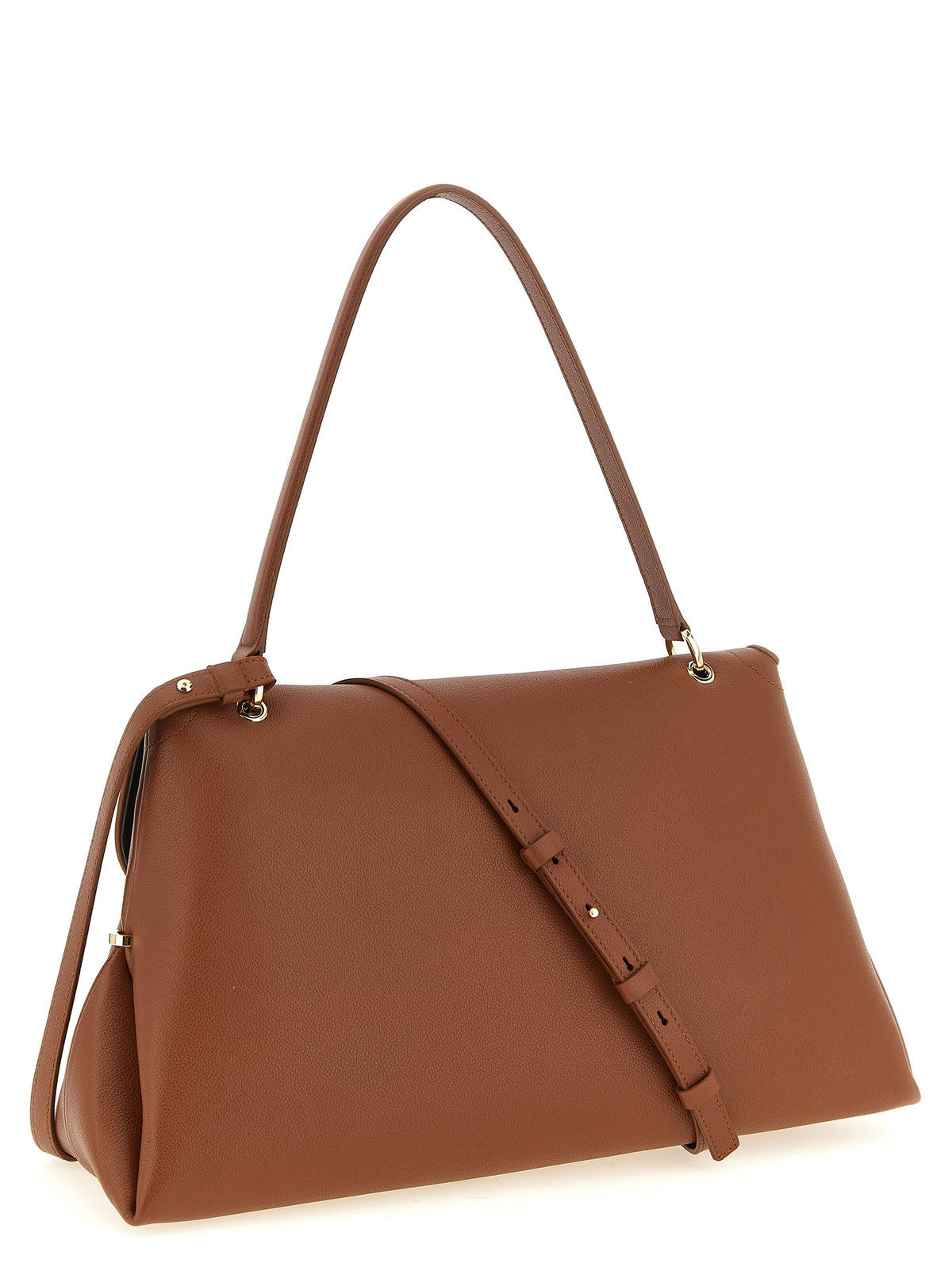 Ferragamo Brown 'Gancini' Shoulder Bag braun