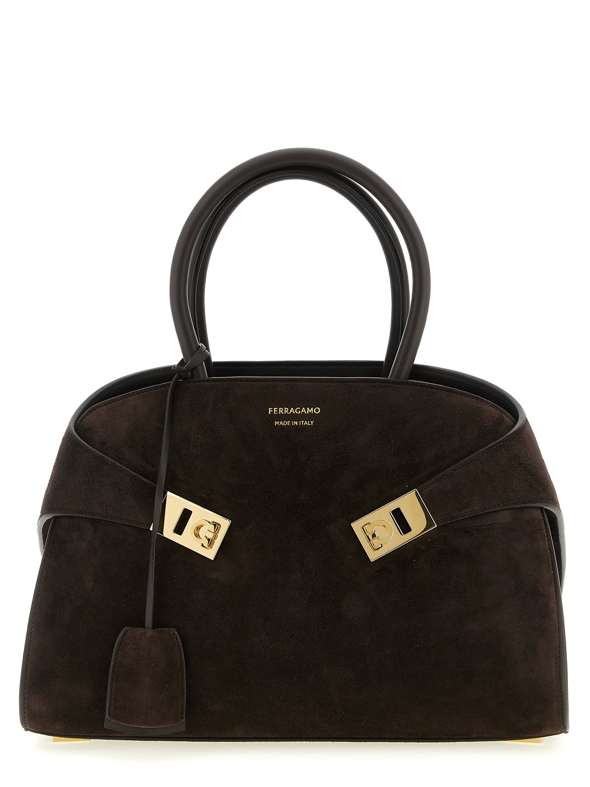 Ferragamo Brown 'Hug Th (S)' Handbag braun