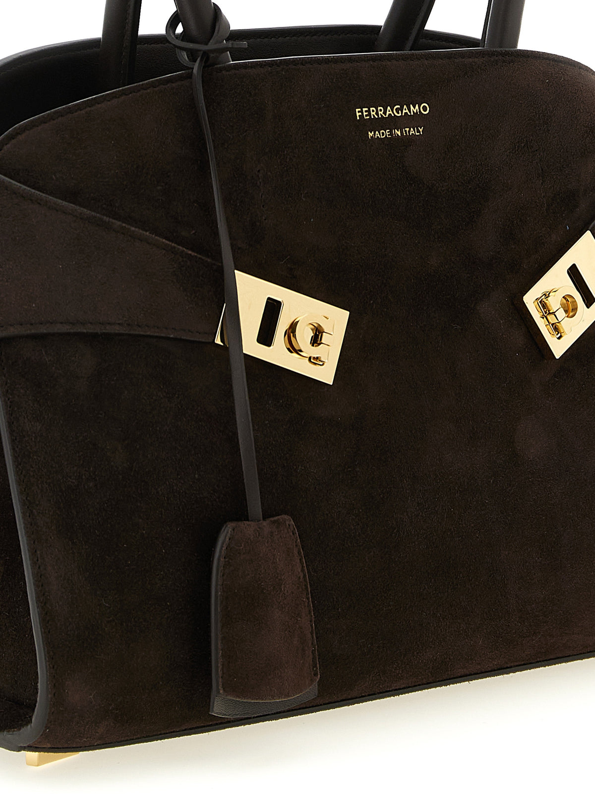 Ferragamo Brown 'Hug Th (S)' Handbag braun