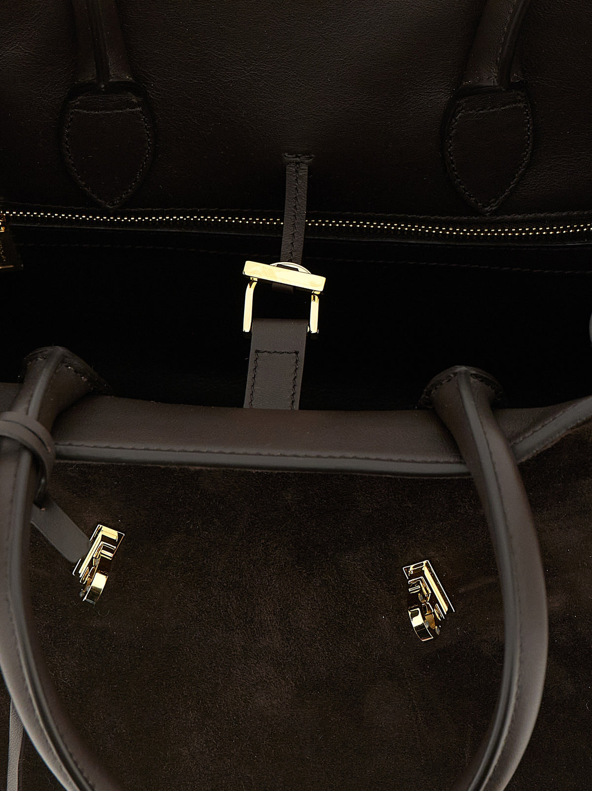 Ferragamo Brown 'Hug Th (S)' Handbag braun