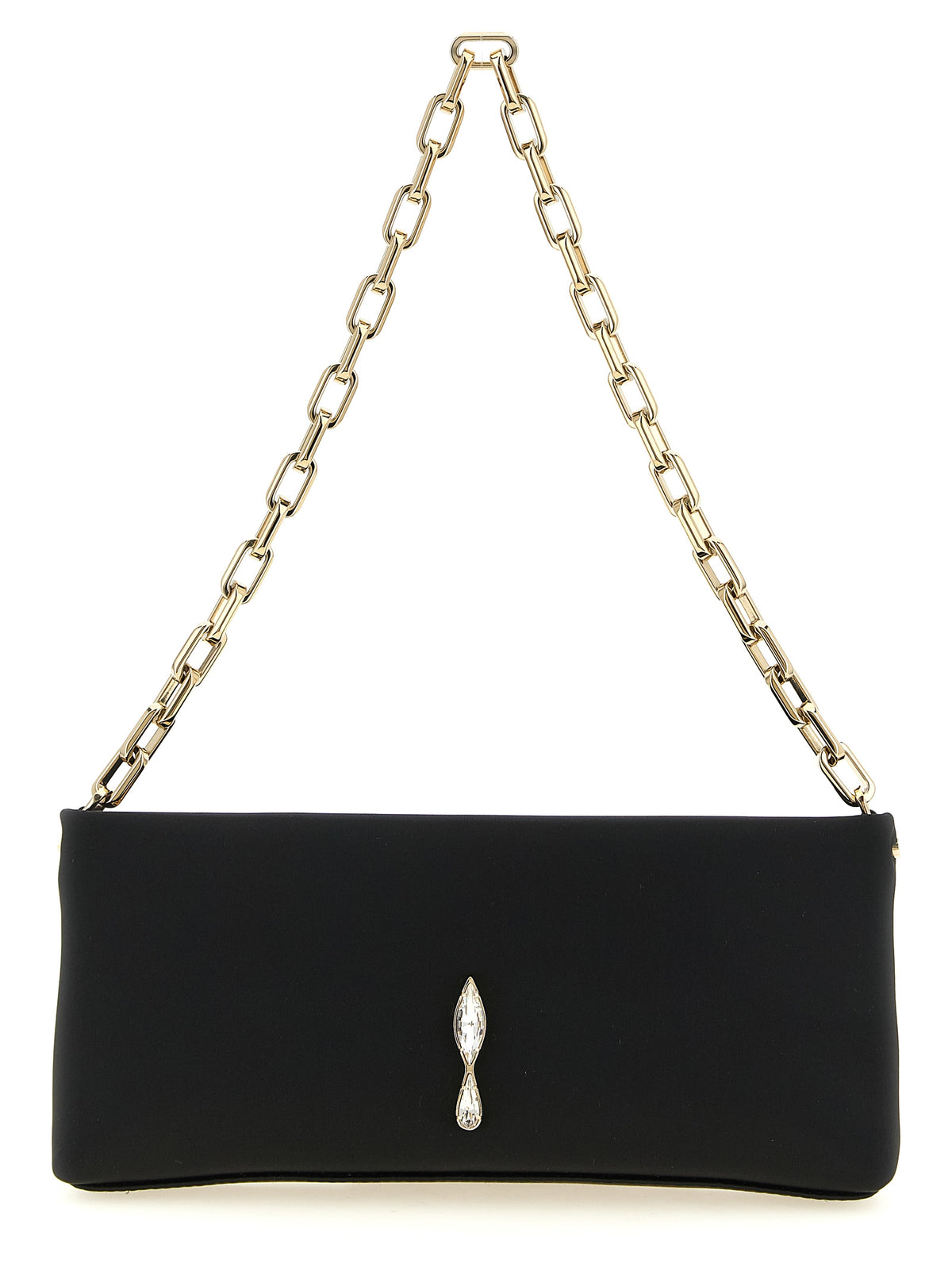 Christian Louboutin Black Elastane Clutch Bag schwarz