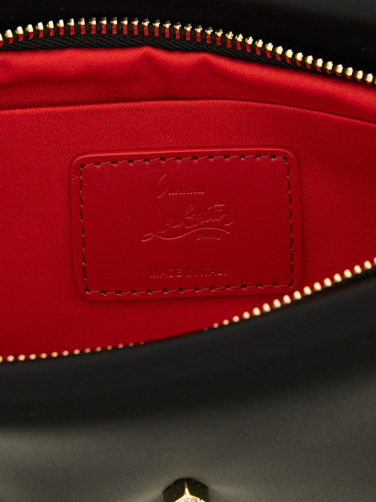 Christian Louboutin Black Elastane Clutch Bag schwarz