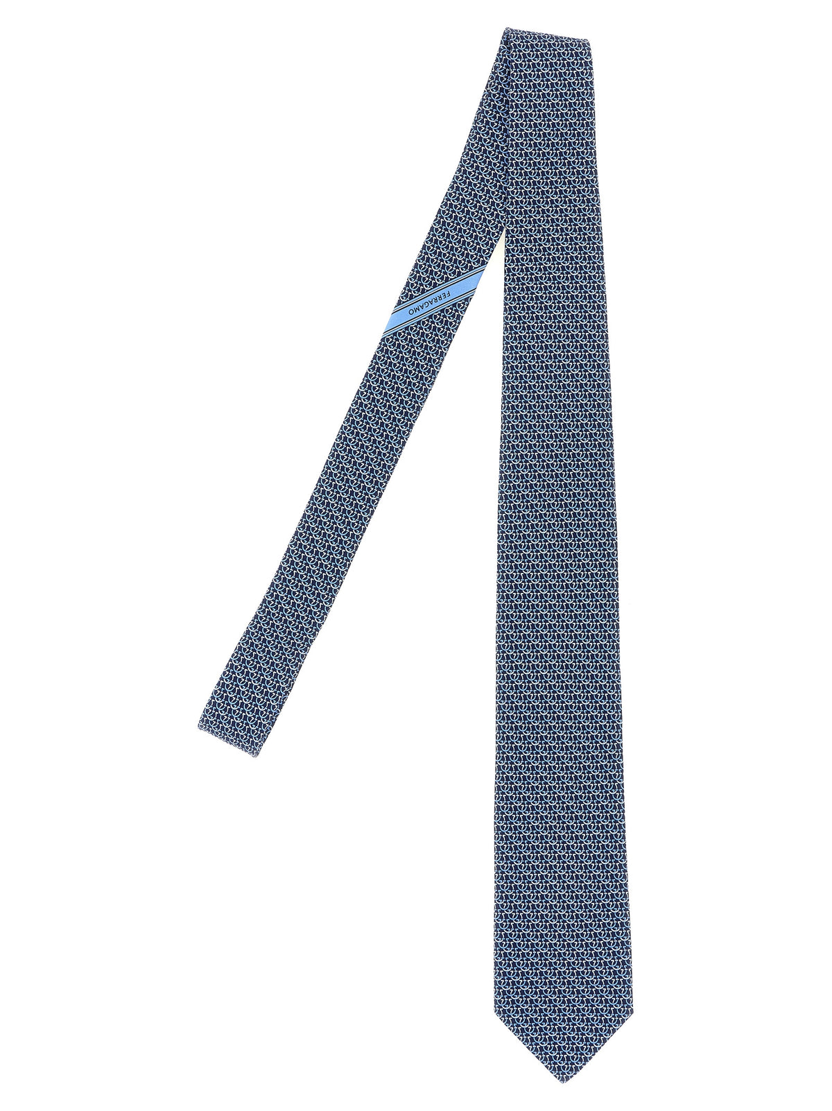 Ferragamo Blue Silk Scarf blau