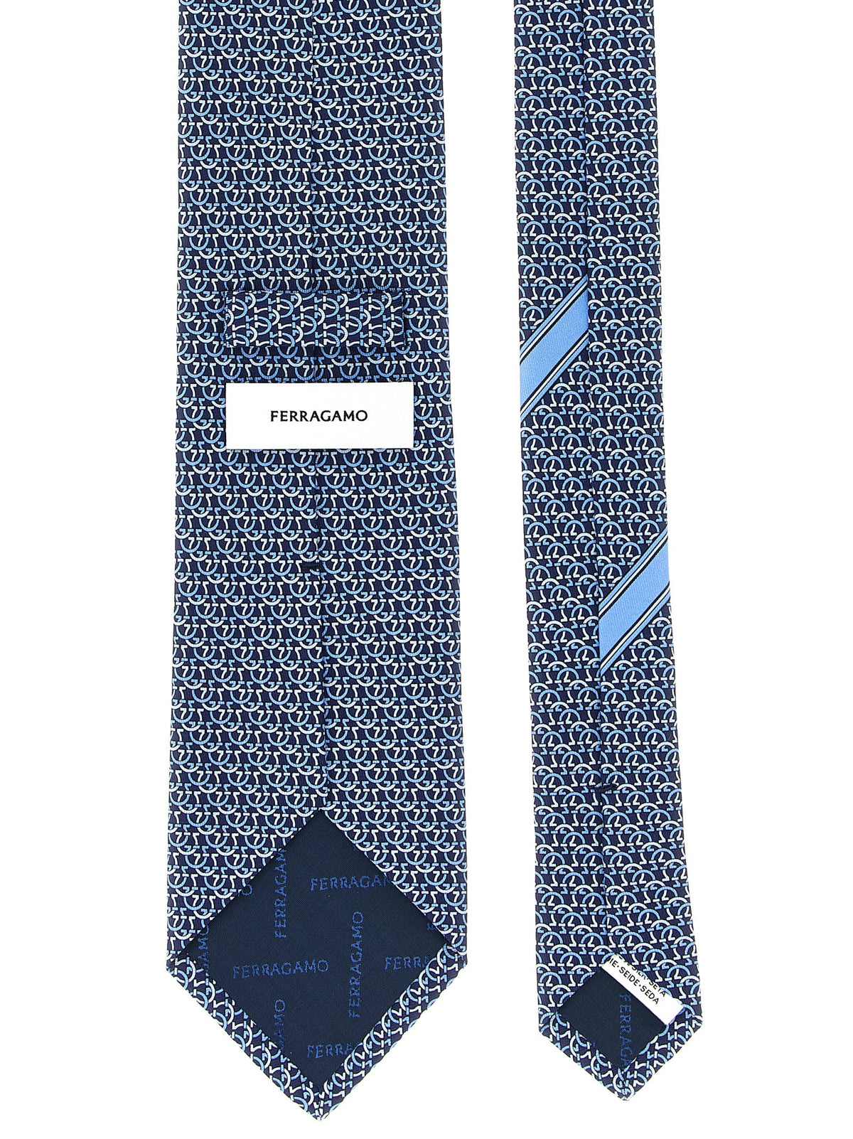 Ferragamo Blue Silk Scarf blau
