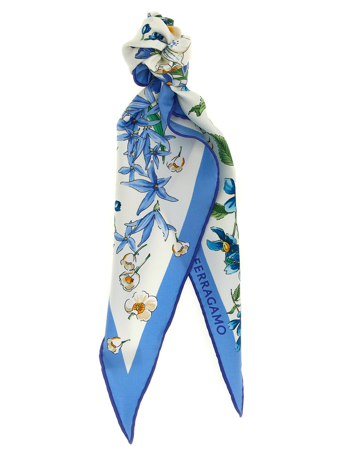 Ferragamo Blue Silk Foulard blau