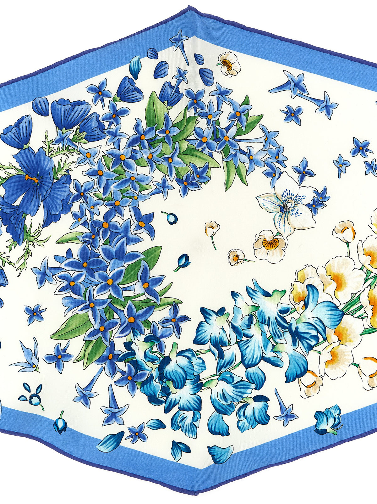 Ferragamo Blue Silk Foulard blau