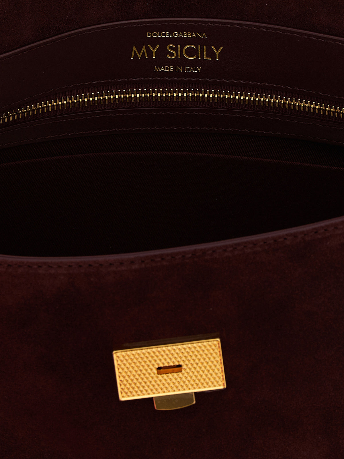 Dolce & Gabbana Bordeaux 'My Sicily' Handbag