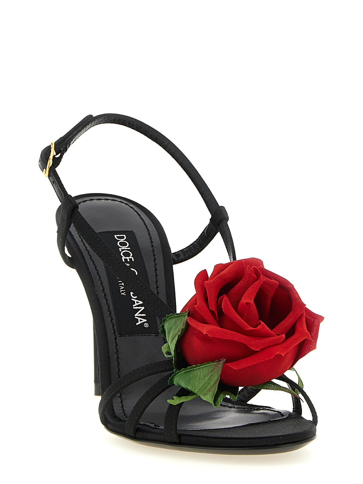 Dolce & Gabbana Black Stiletto Heel Sandals schwarz