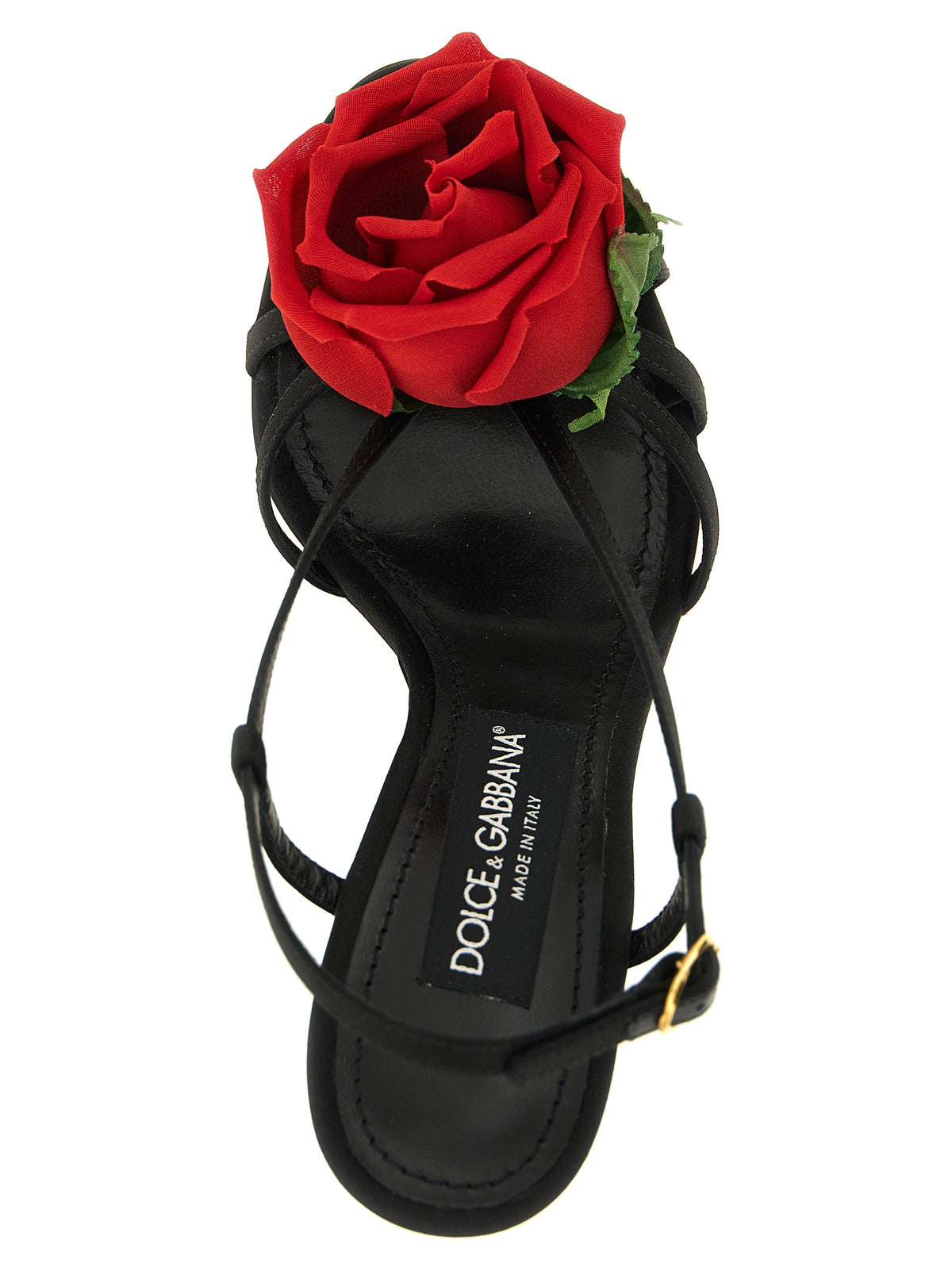 Dolce & Gabbana Black Stiletto Heel Sandals schwarz