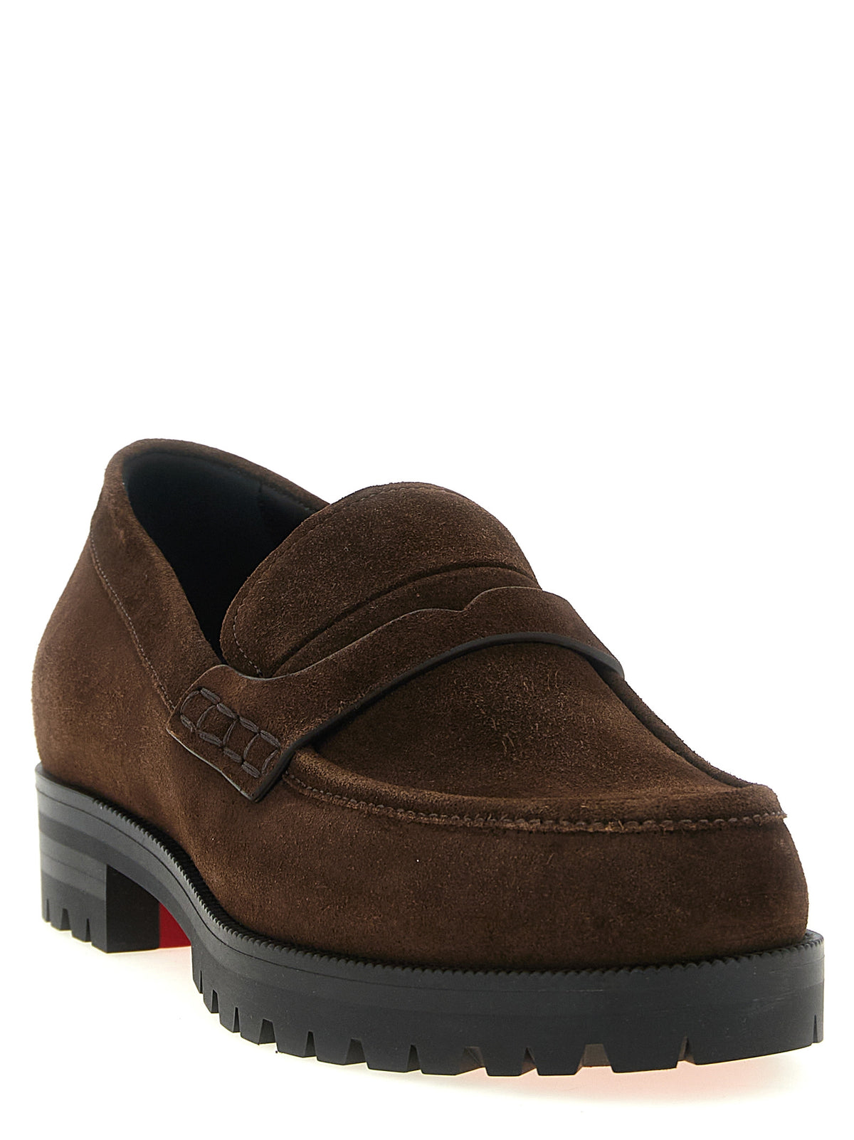 Christian Louboutin Brown 'Slip-On' Loafers braun