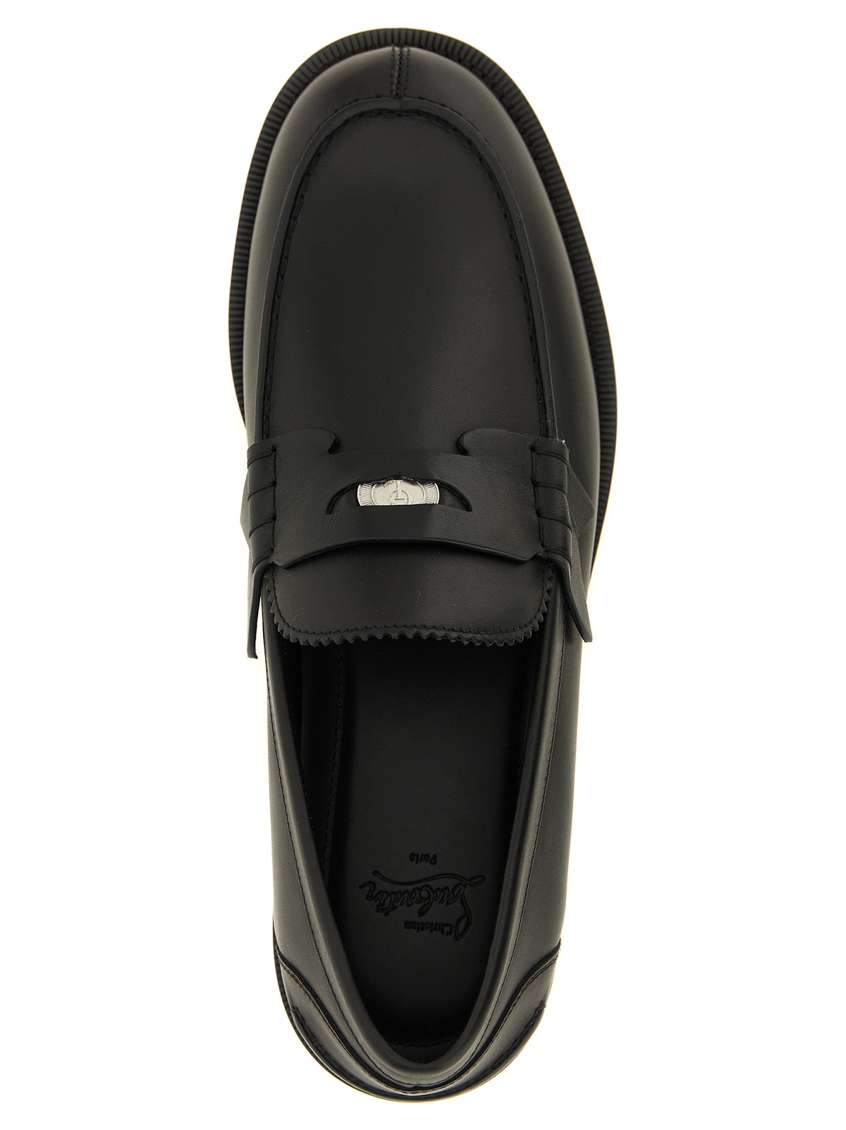 Christian Louboutin Black 'Slip-On' Loafers schwarz