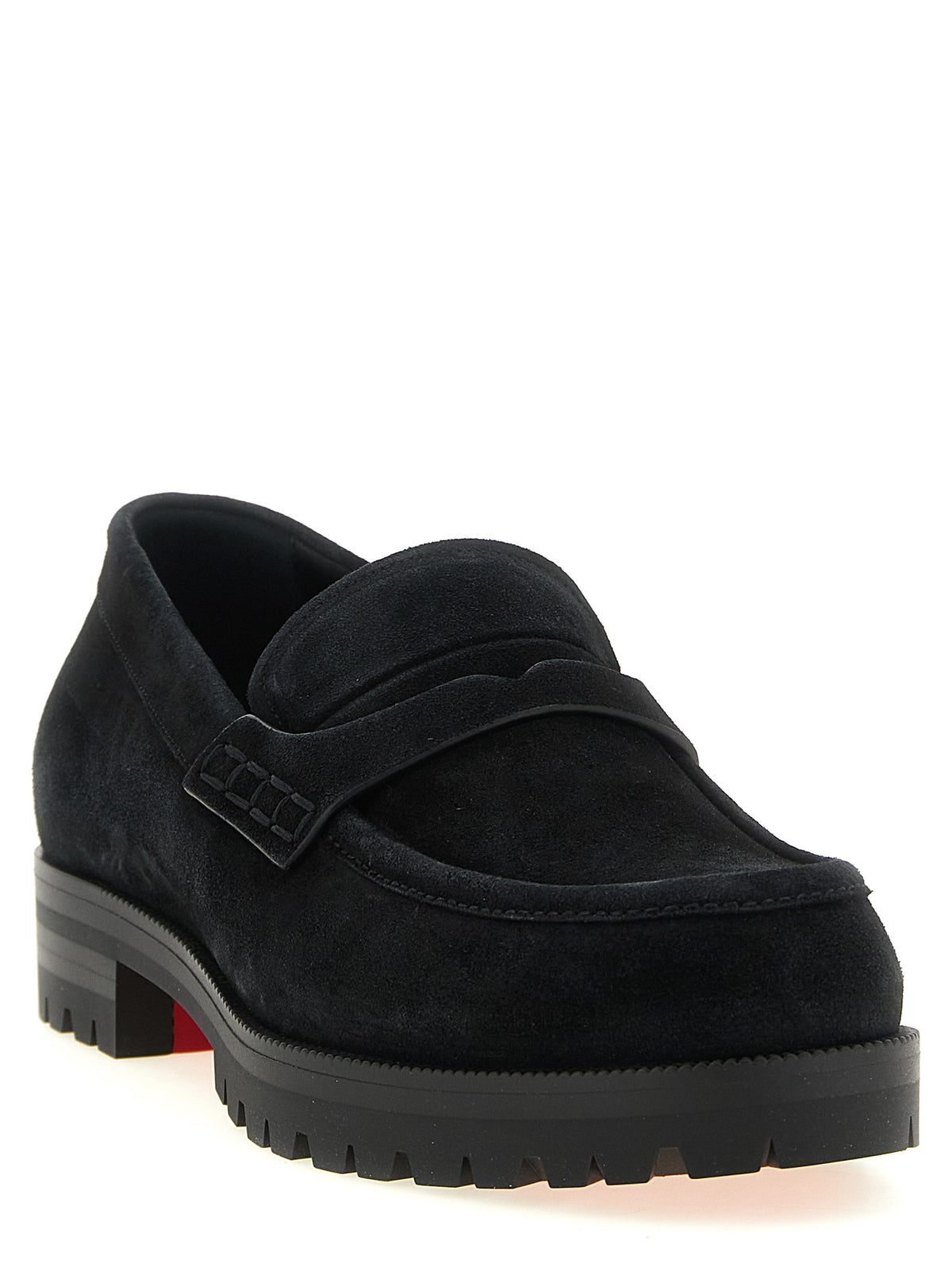 Christian Louboutin Black 'Slip-On' Loafers schwarz
