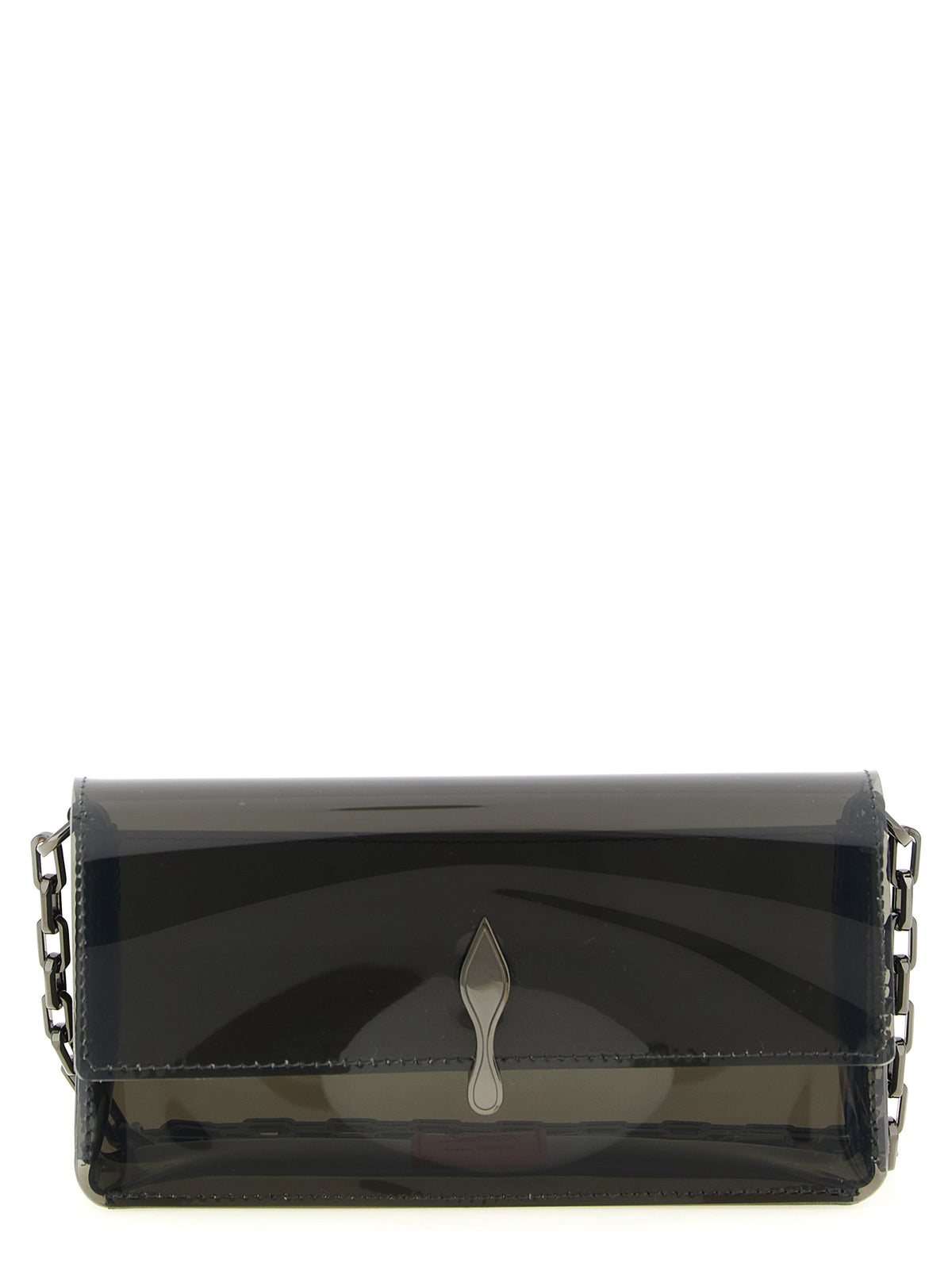 Christian Louboutin Black Pvc Clutch Bag schwarz