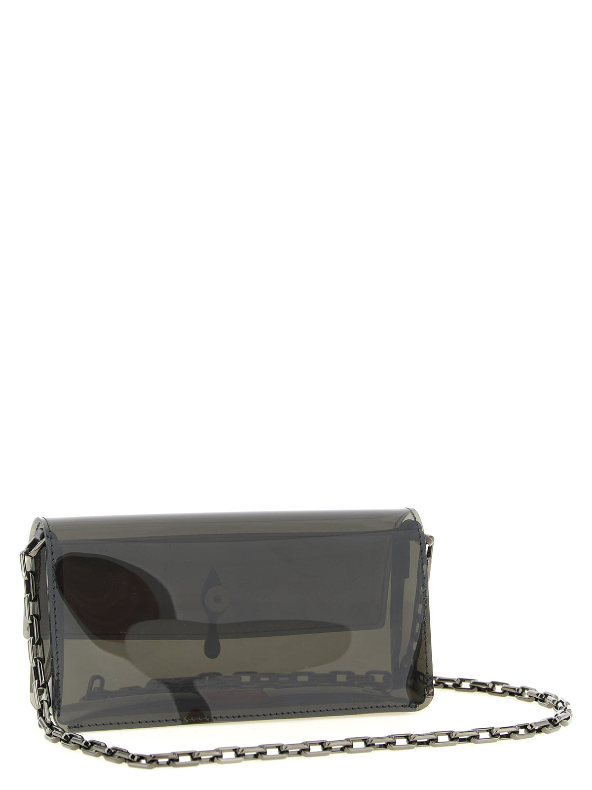 Christian Louboutin Black Pvc Clutch Bag schwarz