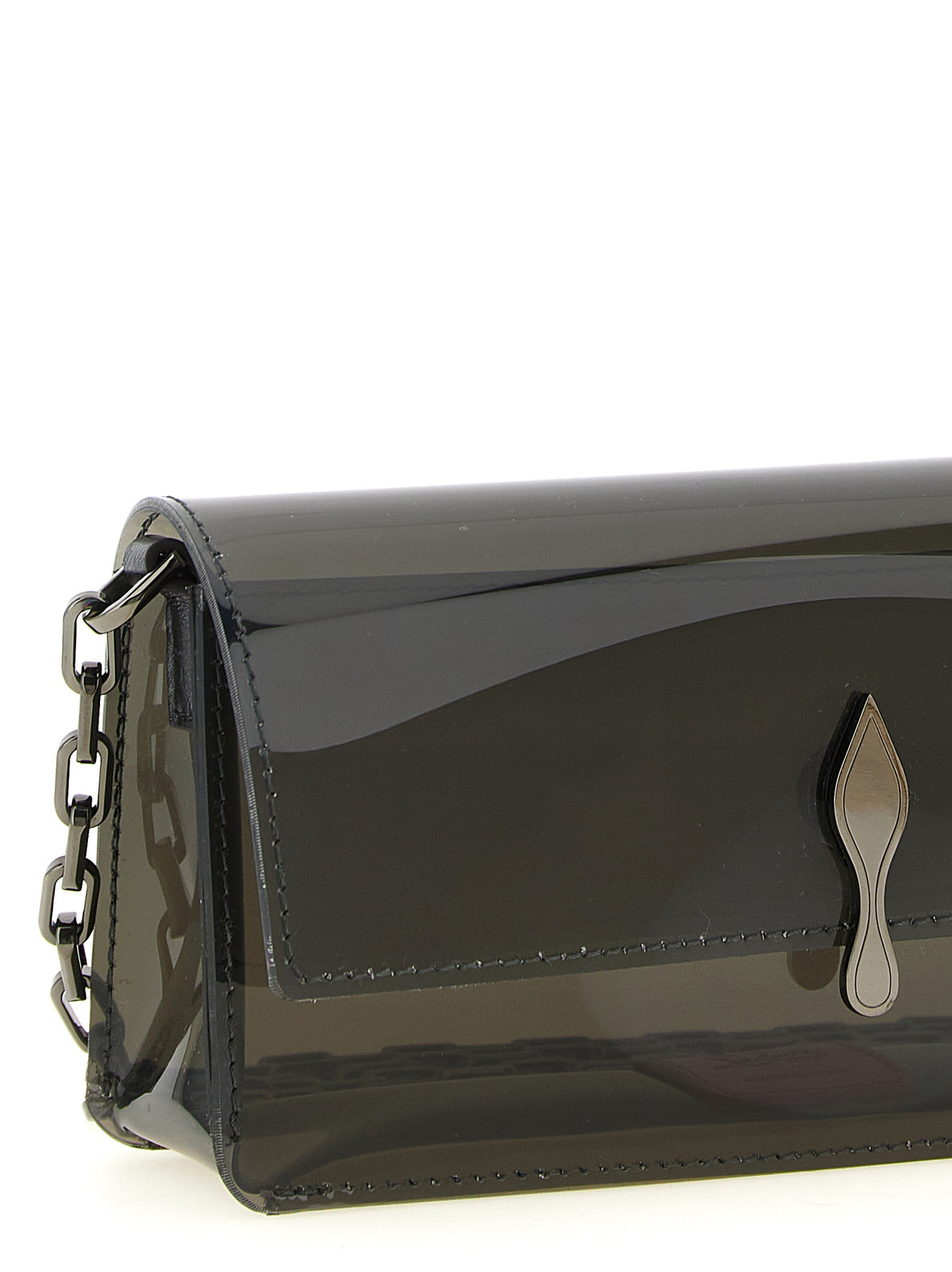Christian Louboutin Black Pvc Clutch Bag schwarz