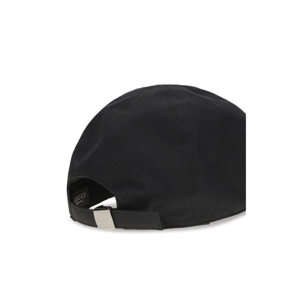 Gucci Black Logo Baseball Cap Small Hat) schwarz