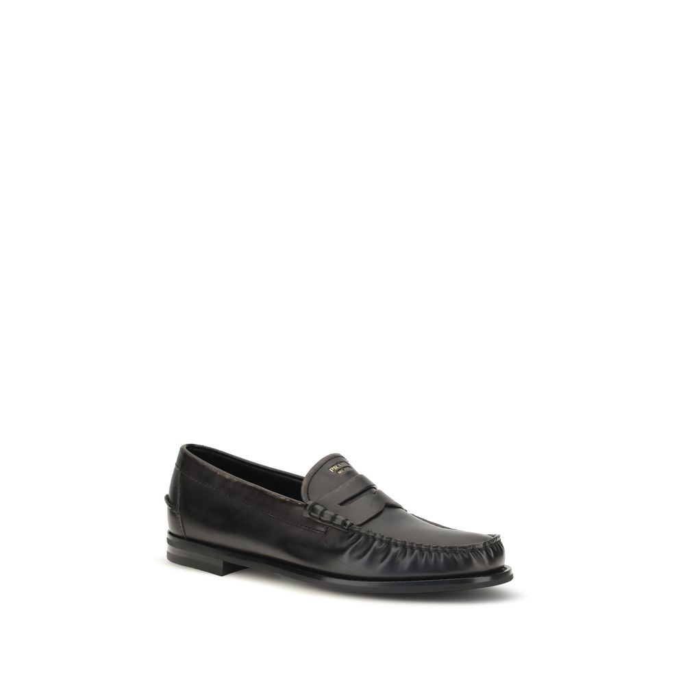 Prada Black 'Slip-On' Loafers schwarz