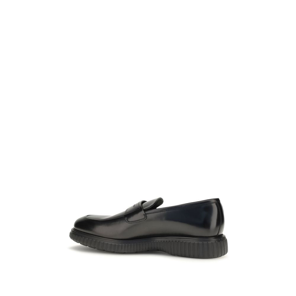 Ferragamo Black 'Slip-On' Small Loafers schwarz