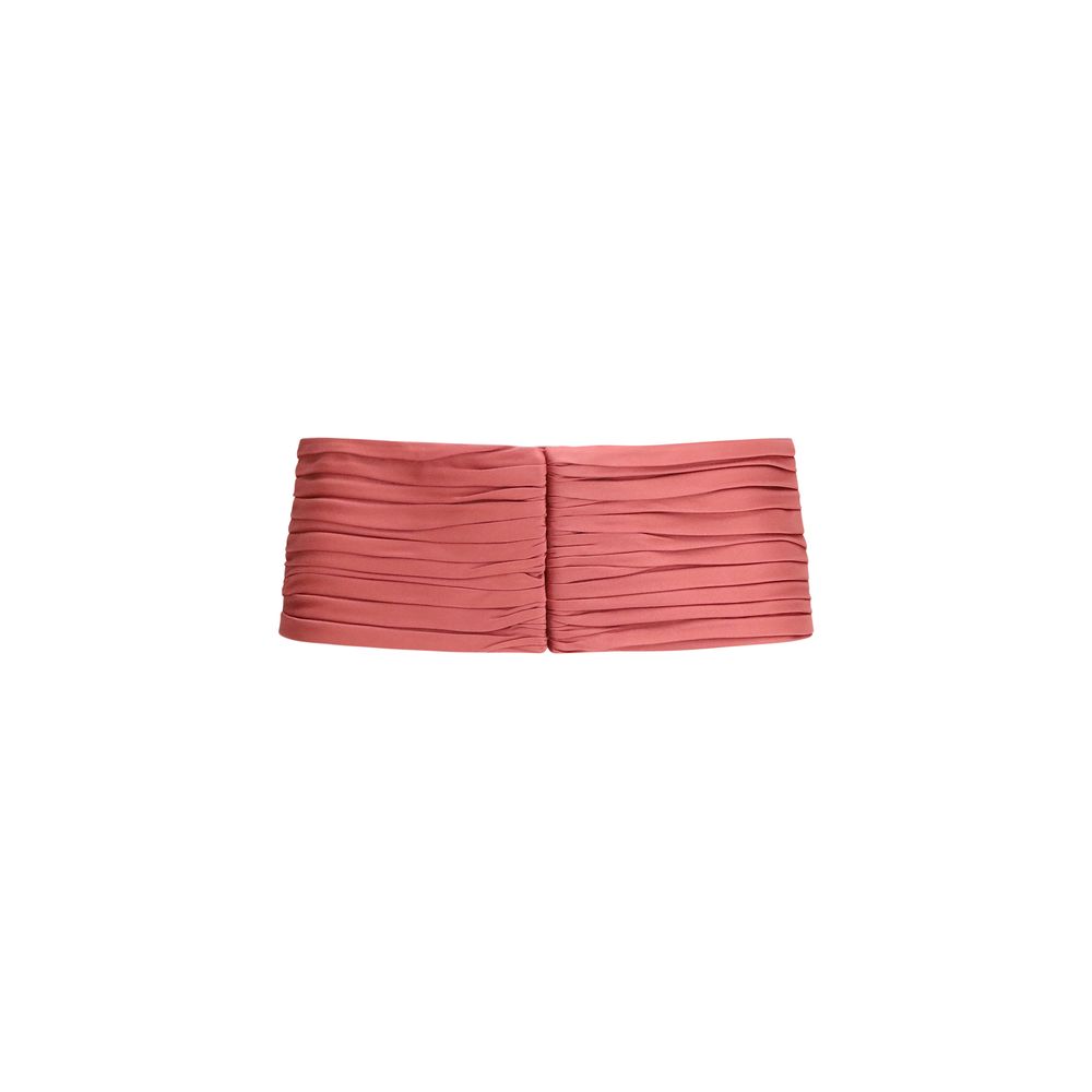 Valentino Garavani Multicolor Satin Pleated Waist Belt