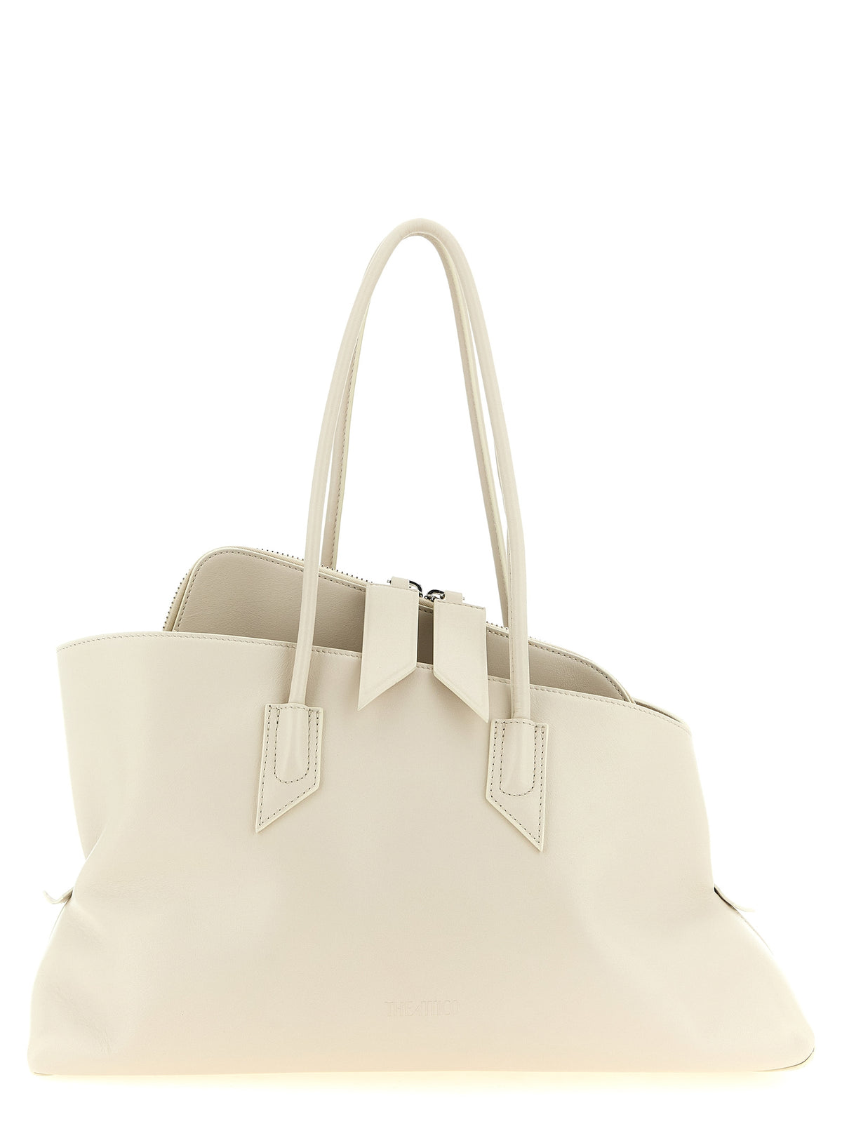 The Attico White 'La Passeggiata Medium' Shoulder Bag weiss