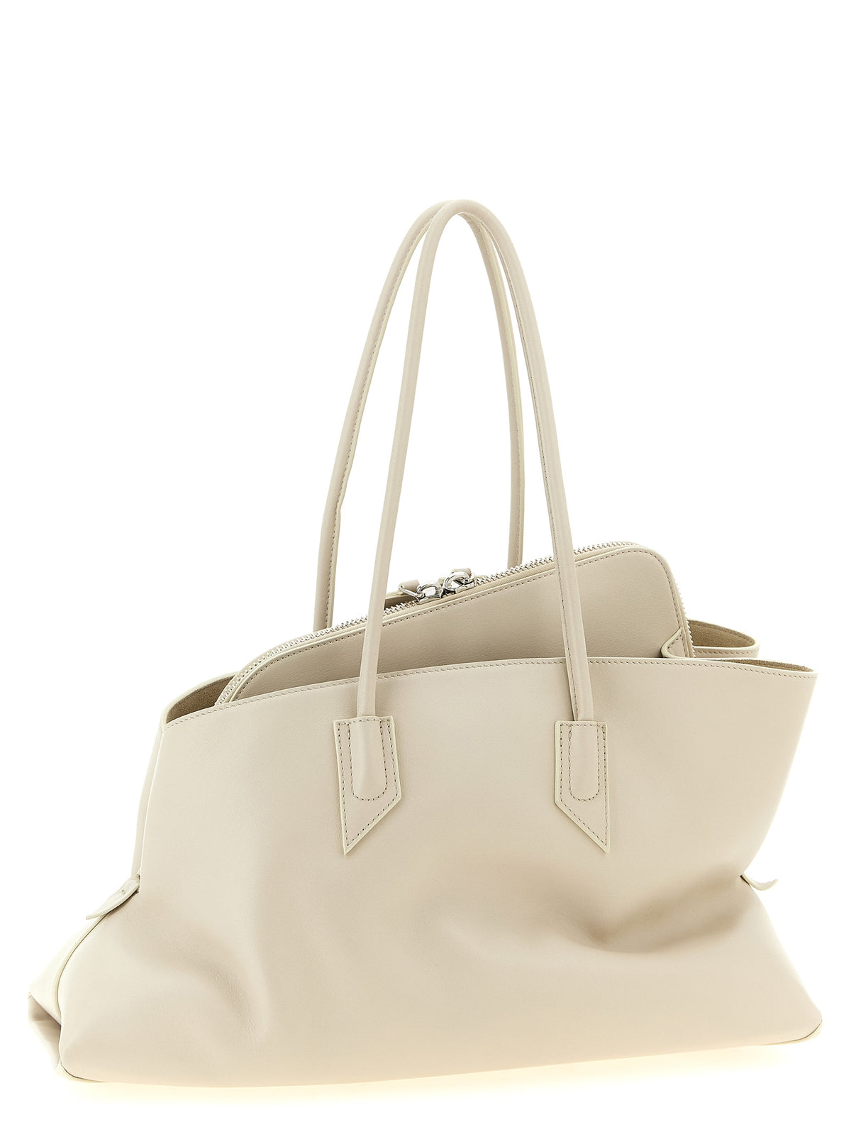 The Attico White 'La Passeggiata Medium' Shoulder Bag weiss