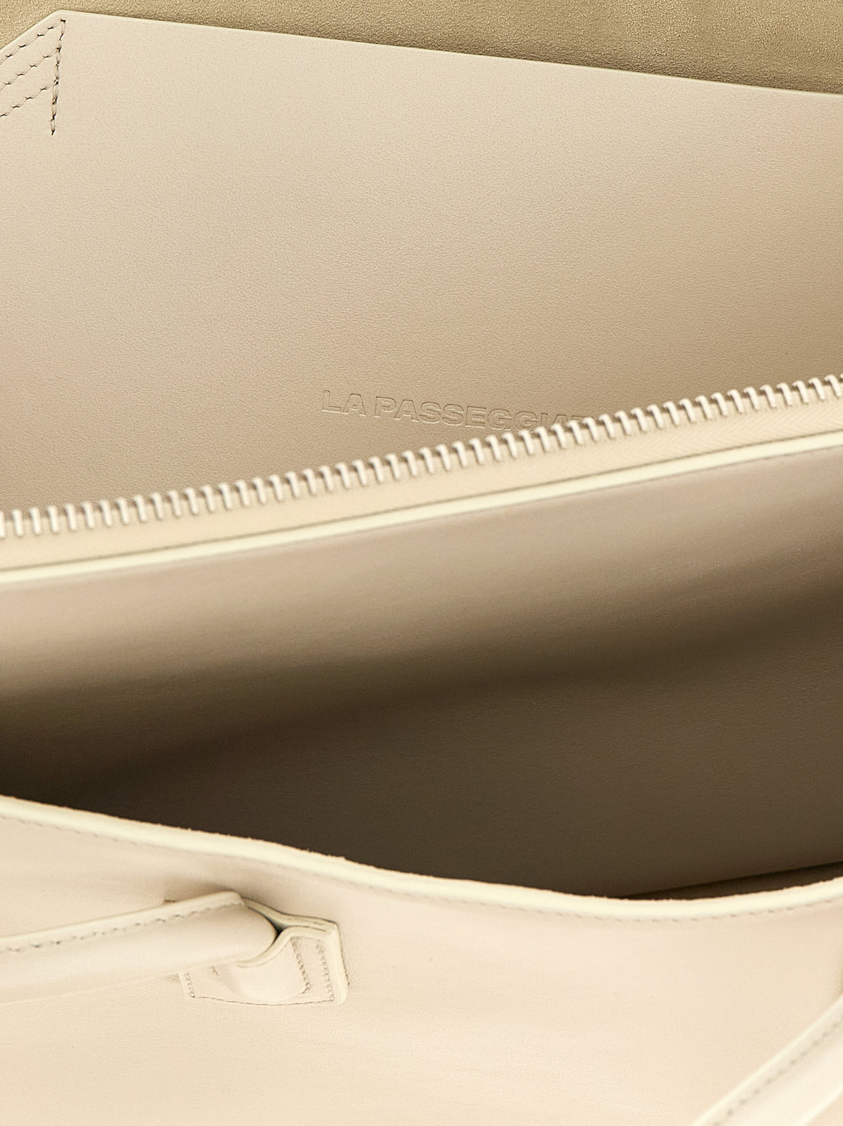 The Attico White 'La Passeggiata Medium' Shoulder Bag weiss