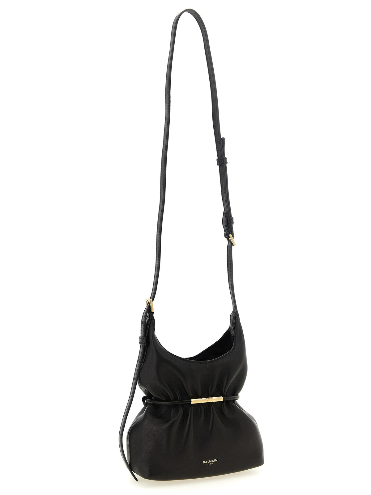 Balmain Black Lamb Leather Handbag schwarz