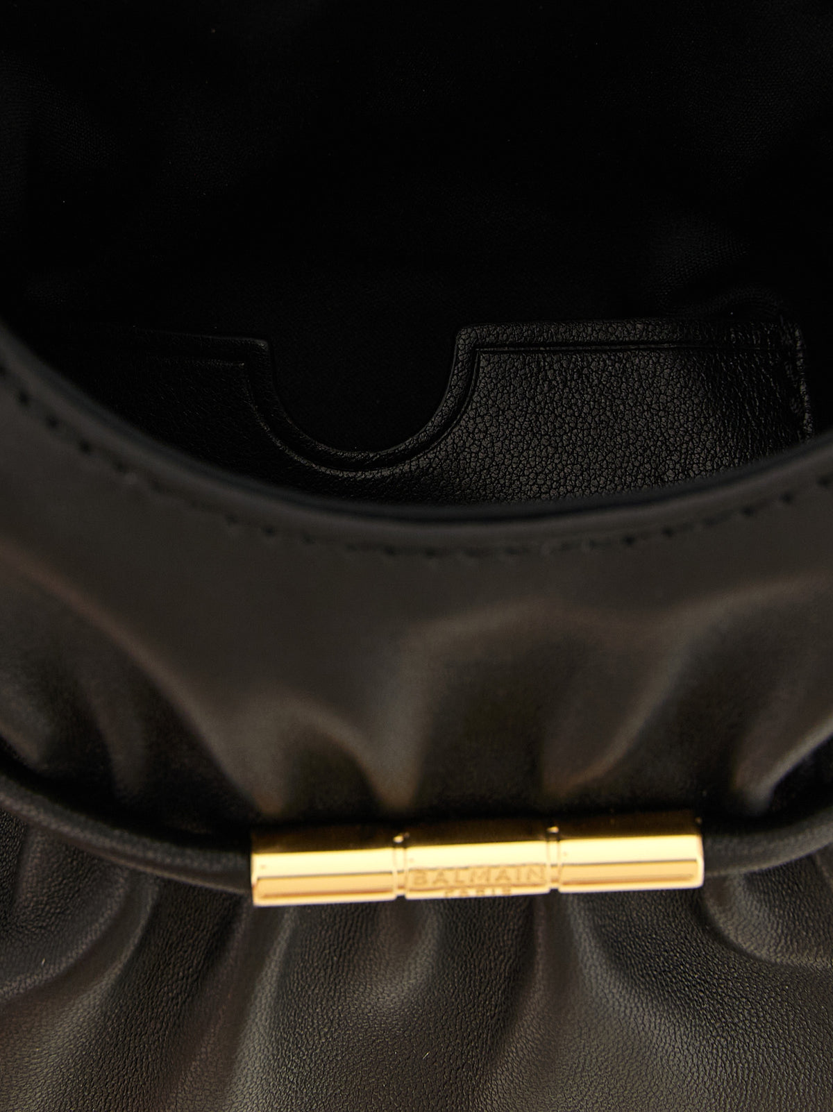Balmain Black Lamb Leather Handbag schwarz