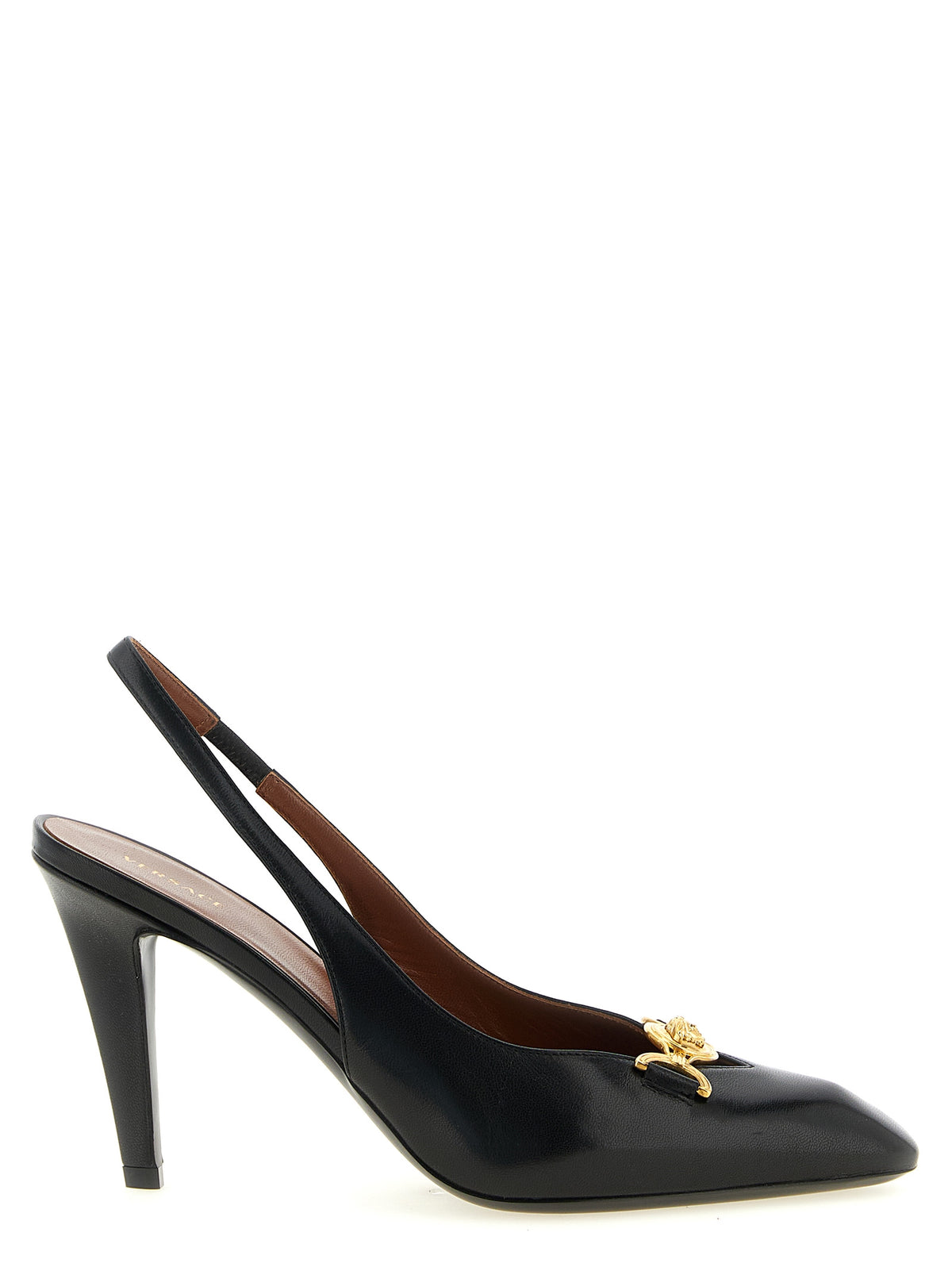 Versace Black Lamb Leather High Heel Pumps schwarz