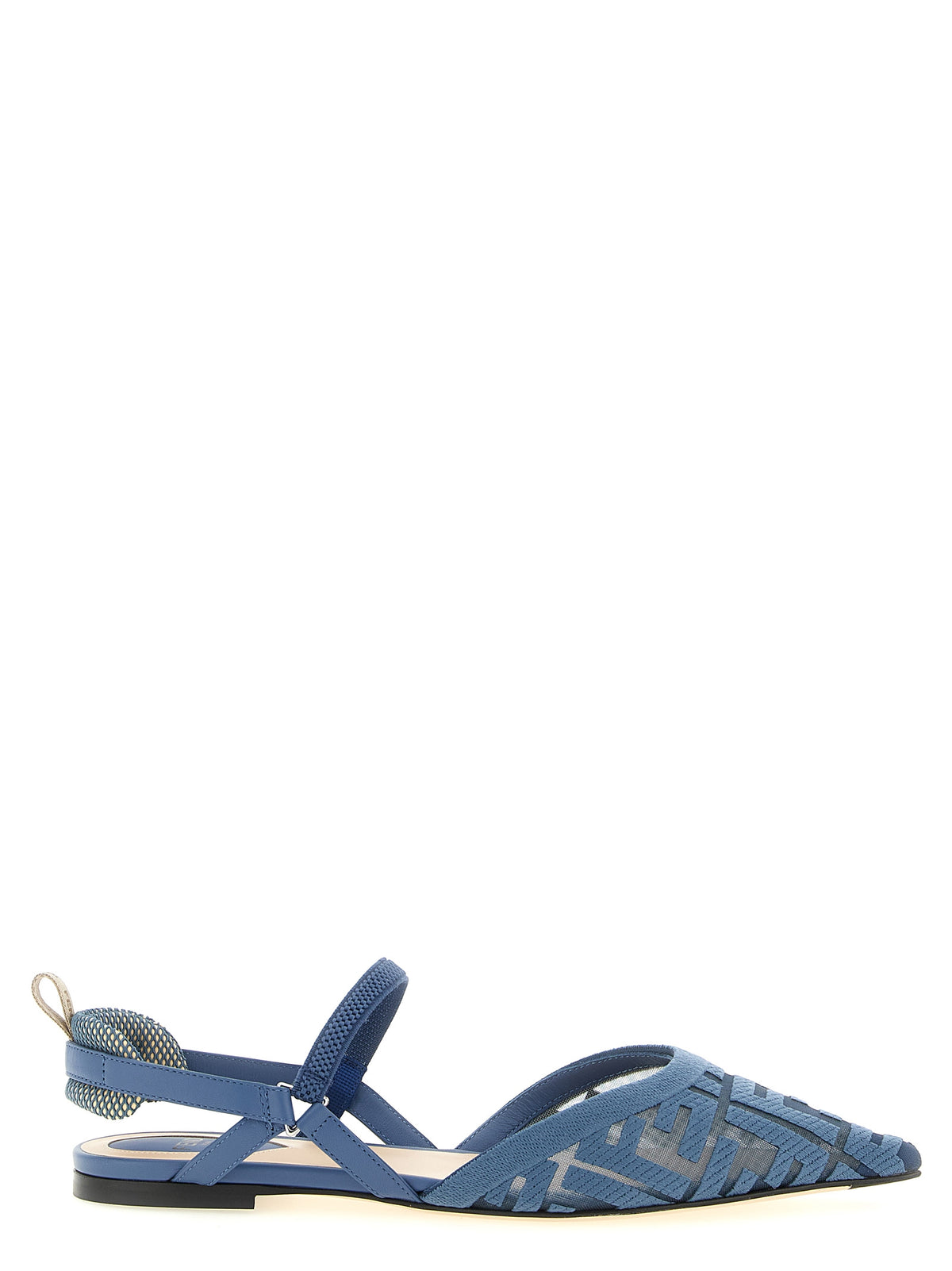Fendi Blue Flat Sandals blau