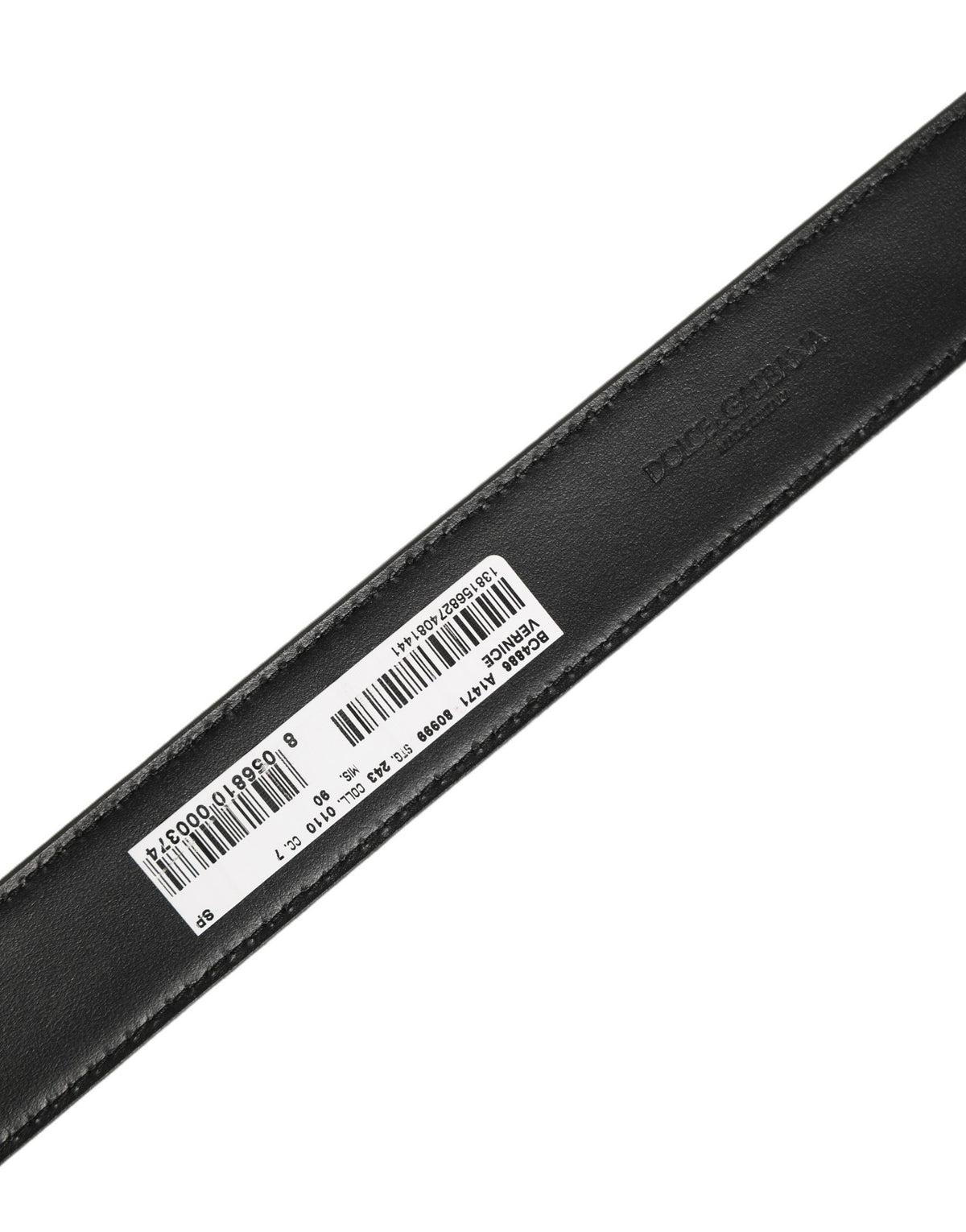 Dolce & Gabbana Black Patent Leather Gold Metal Buckle Belt schwarz
