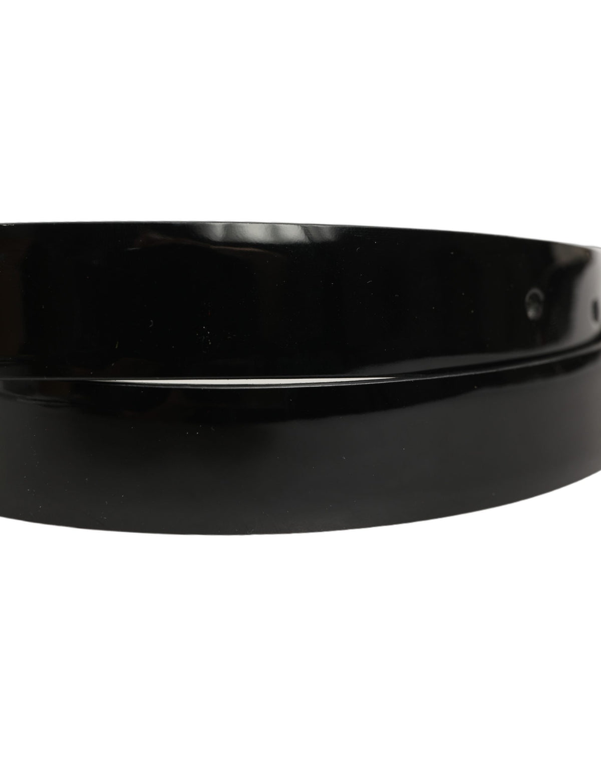 Dolce & Gabbana Black Classic Leather Gold Tone Buckle Belt schwarz