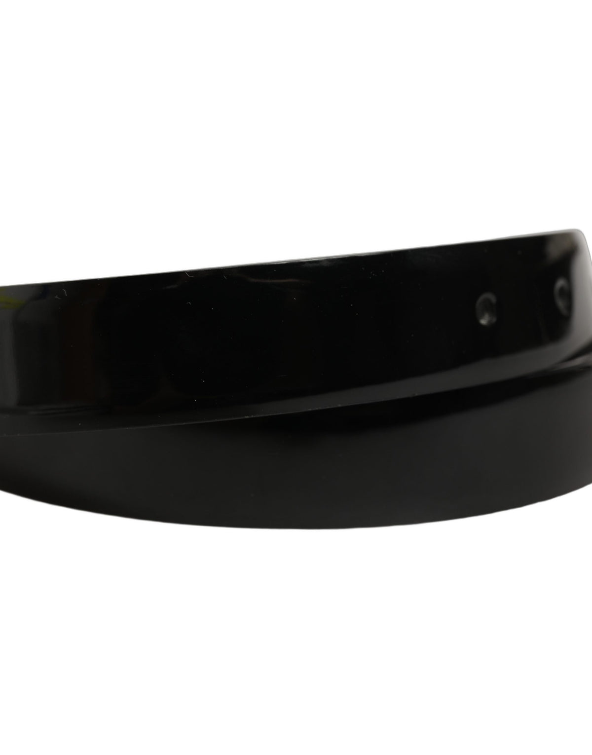 Dolce & Gabbana Black Classic Leather Gold Tone Buckle Belt schwarz