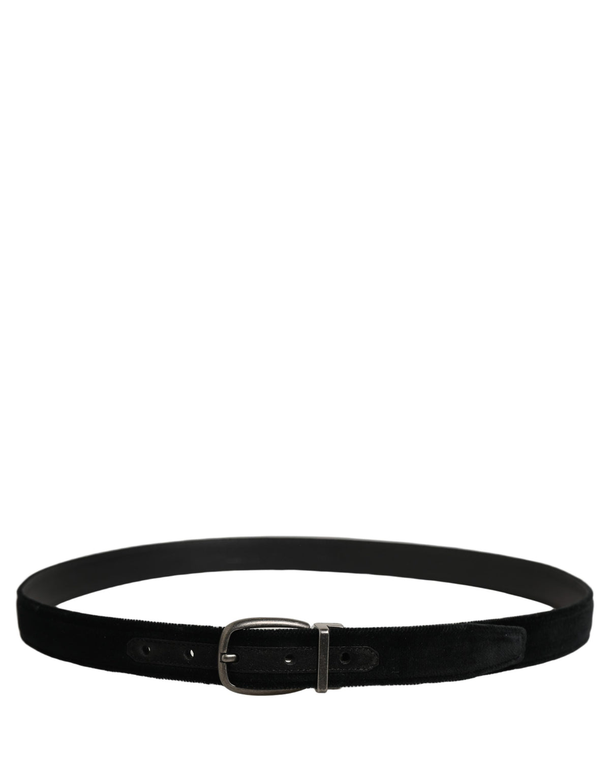 Dolce & Gabbana Black Cotton Metal Buckle Classic Men Belt schwarz