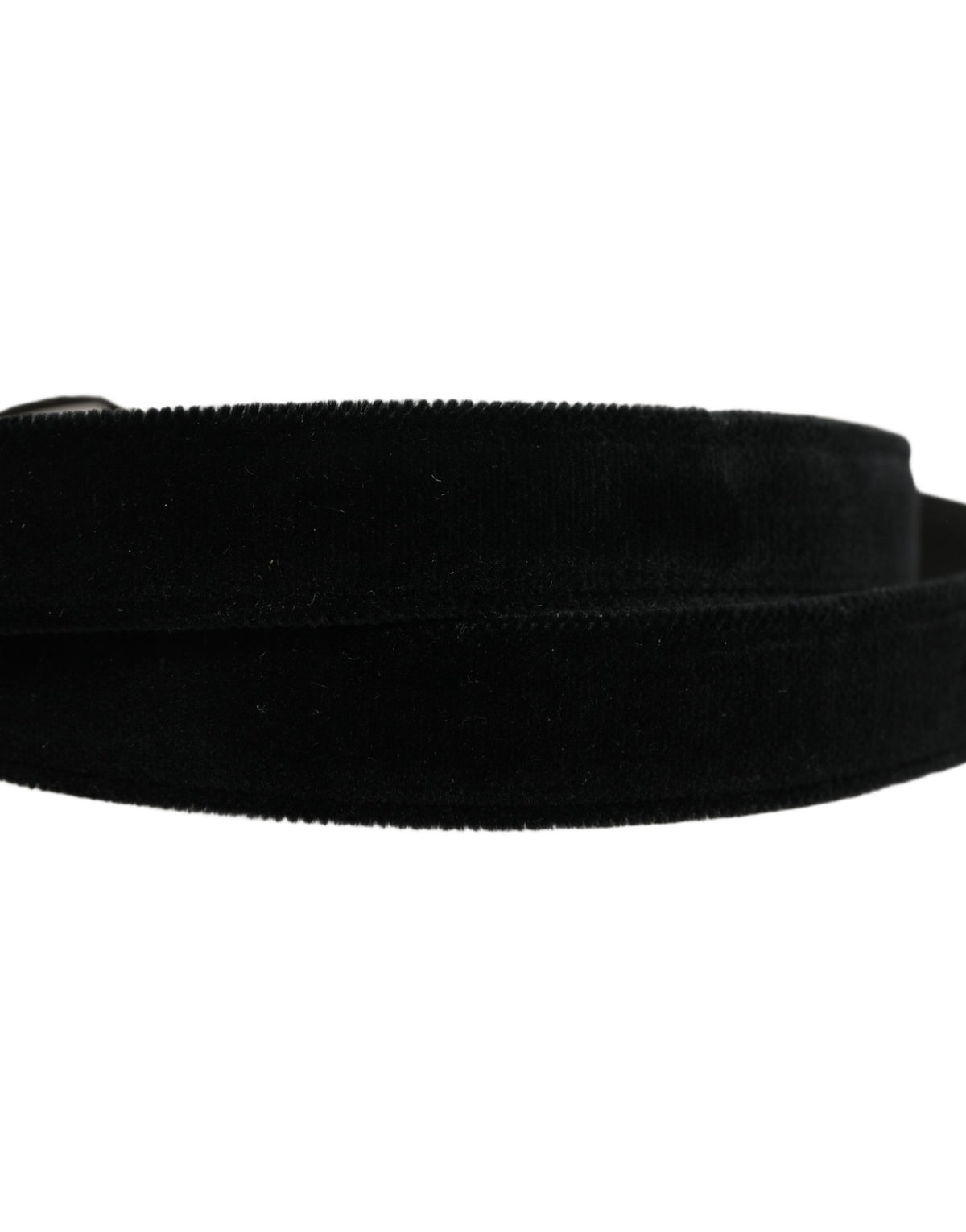Dolce & Gabbana Black Cotton Metal Buckle Classic Men Belt schwarz