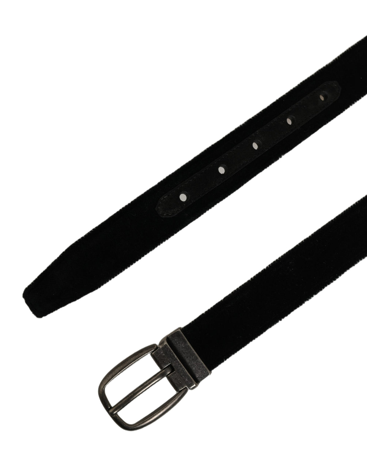 Dolce & Gabbana Black Cotton Metal Buckle Classic Men Belt schwarz