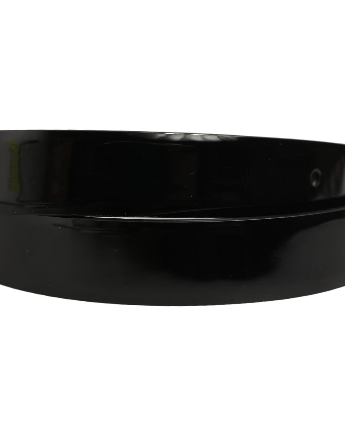 Dolce & Gabbana Black Classic Leather Silver Tone Buckle Belt schwarz