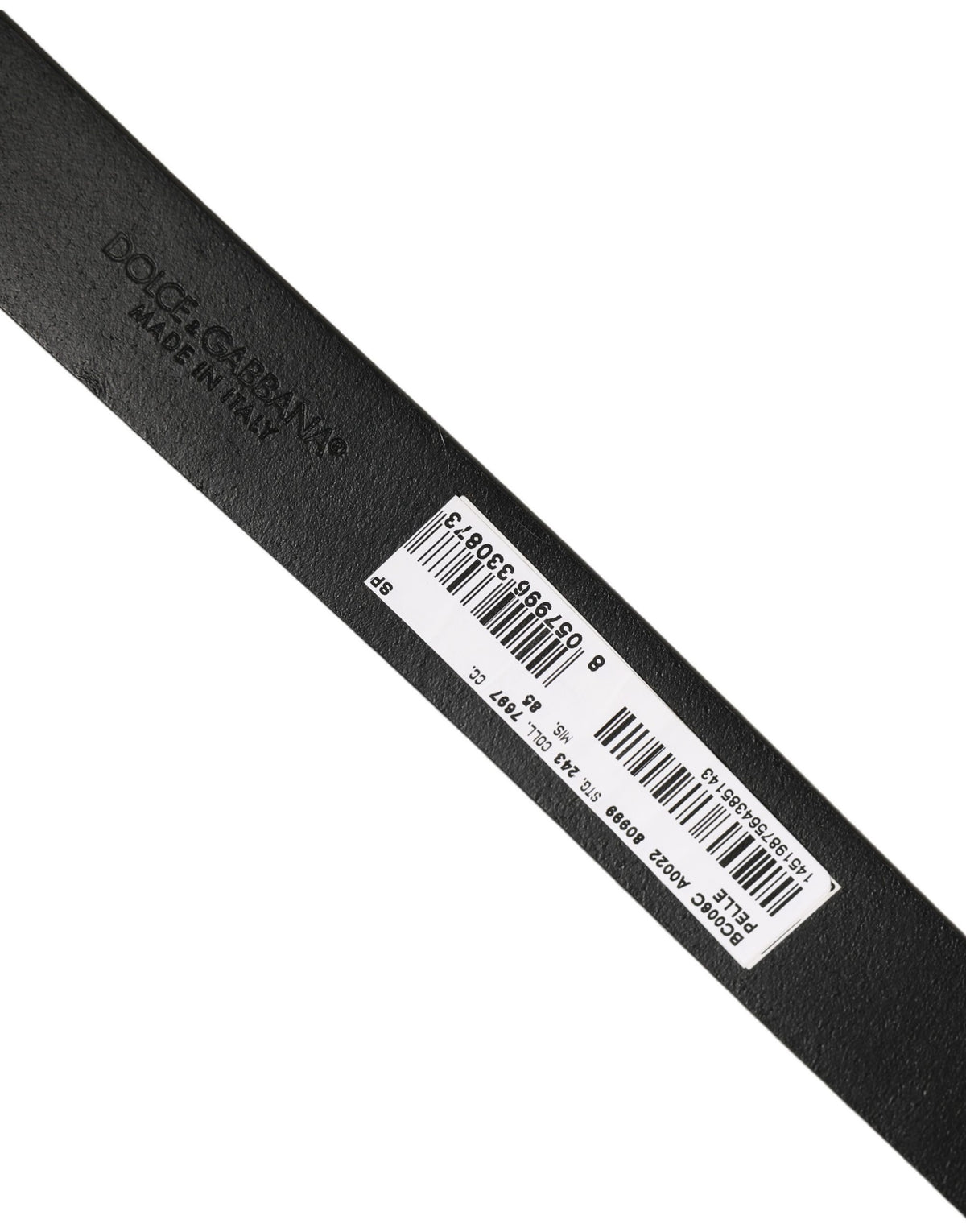 Dolce & Gabbana Black Classic Leather Silver Tone Buckle Belt schwarz