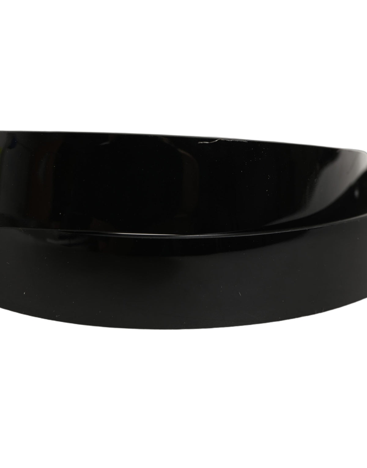 Dolce & Gabbana Black Classic Leather Silver Tone Buckle Belt schwarz