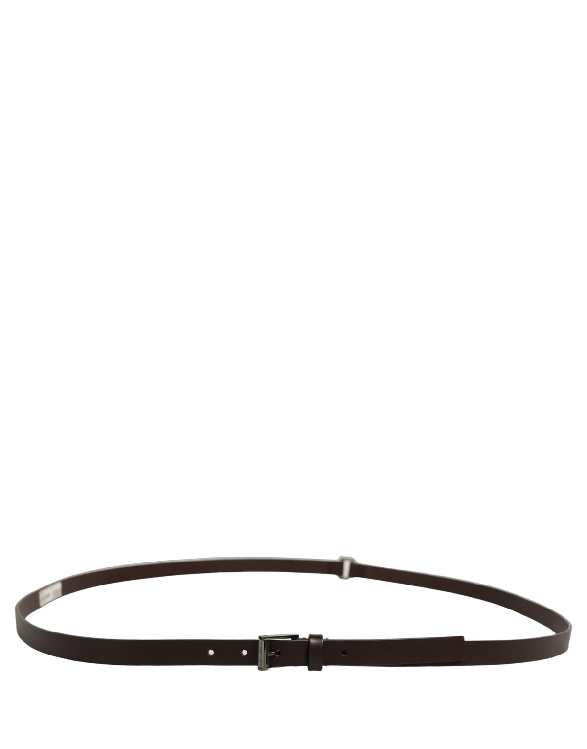 Dolce & Gabbana Brown Leather Double Wrap Metal Buckle Belt braun
